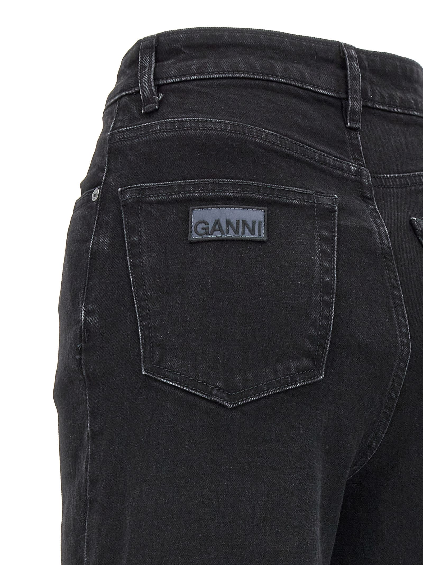 Shop Ganni Andi Jeans In Black