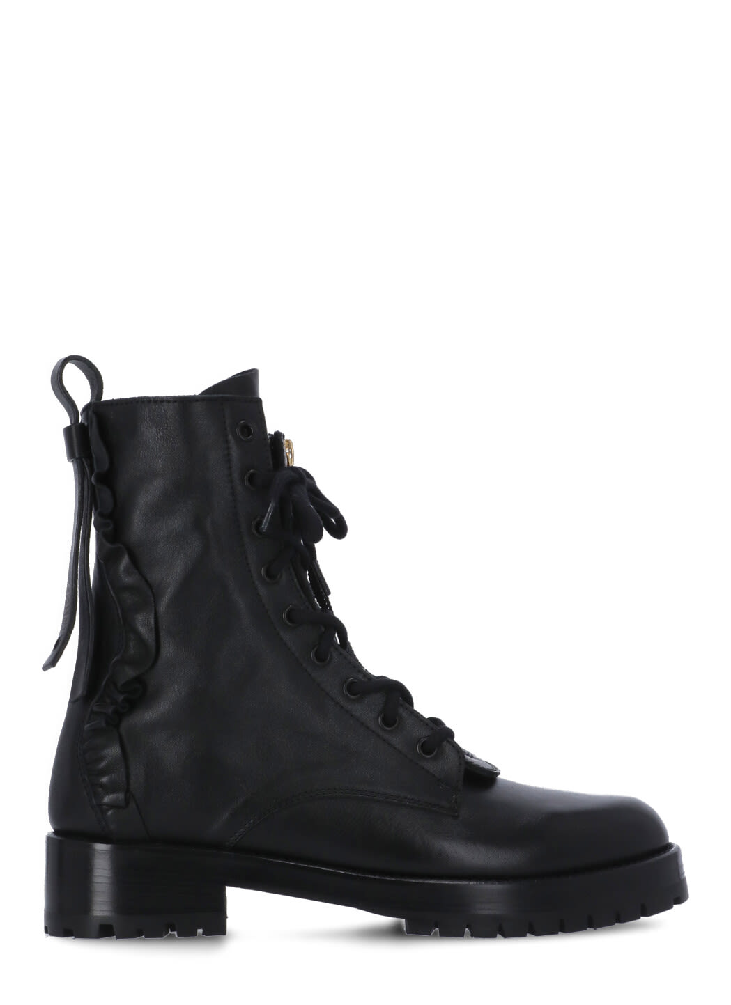 RED Valentino Leather Combat Boot
