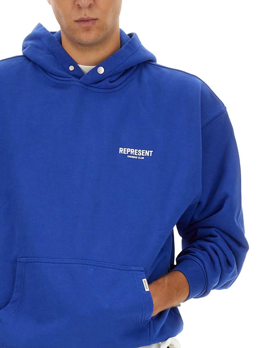 Shop Represent Sweatshirt With Logo In Blue