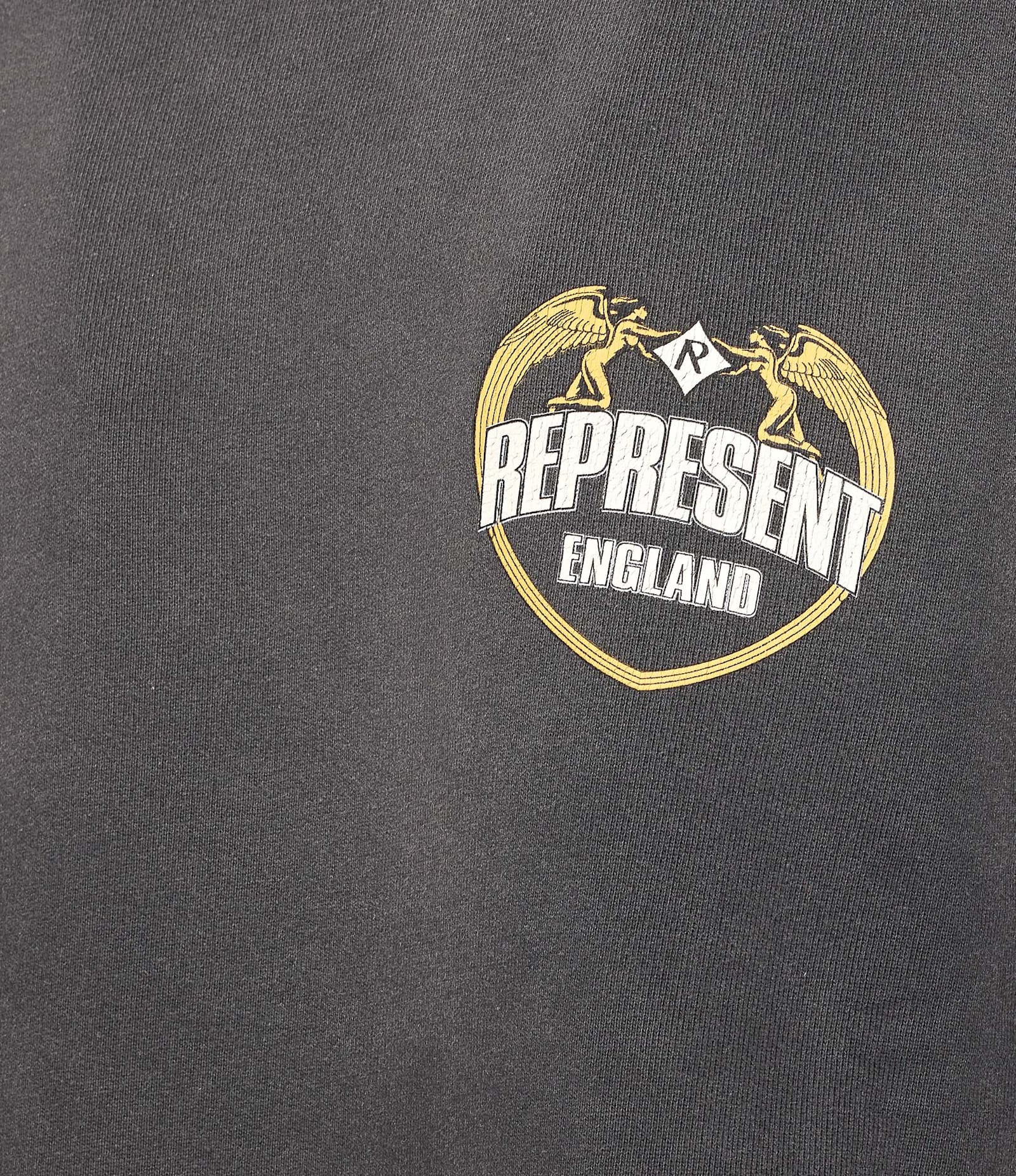 Represent Graphic Crewneck Sweater Long Sleeves In Gray