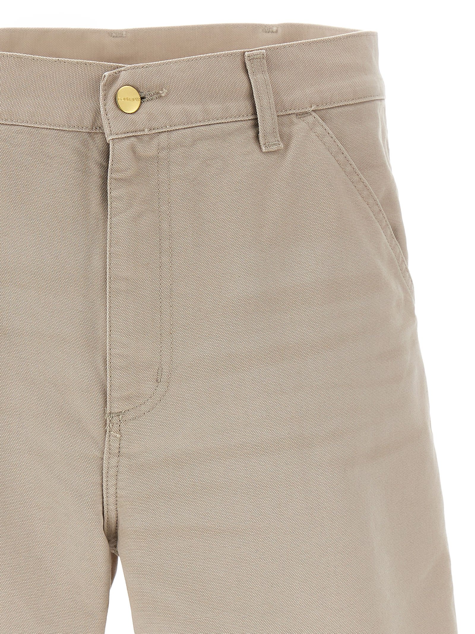 Carhartt Beige Single Knee Bermuda Shorts In Gray