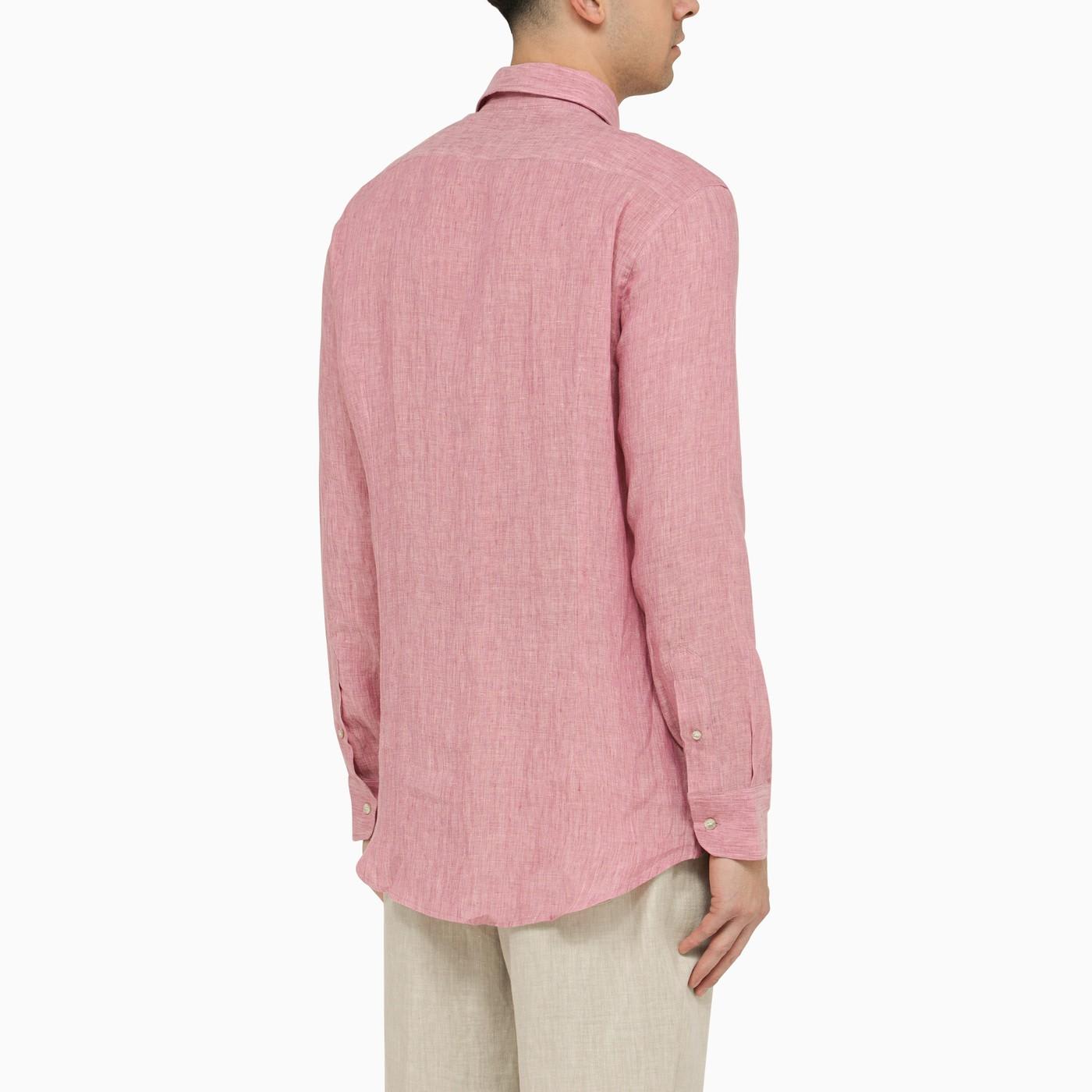 Shop Etro Red Linen Shirt In Pink
