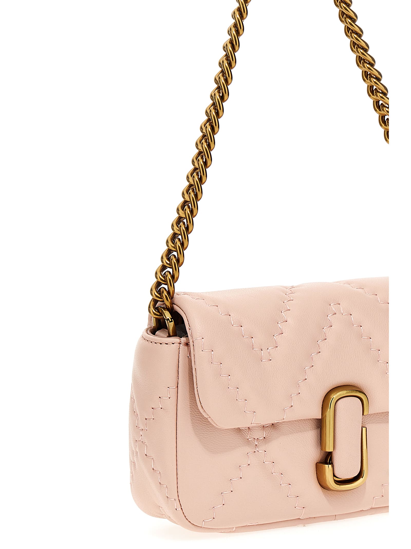 Shop Marc Jacobs Logo Shoulder Bag In Rose
