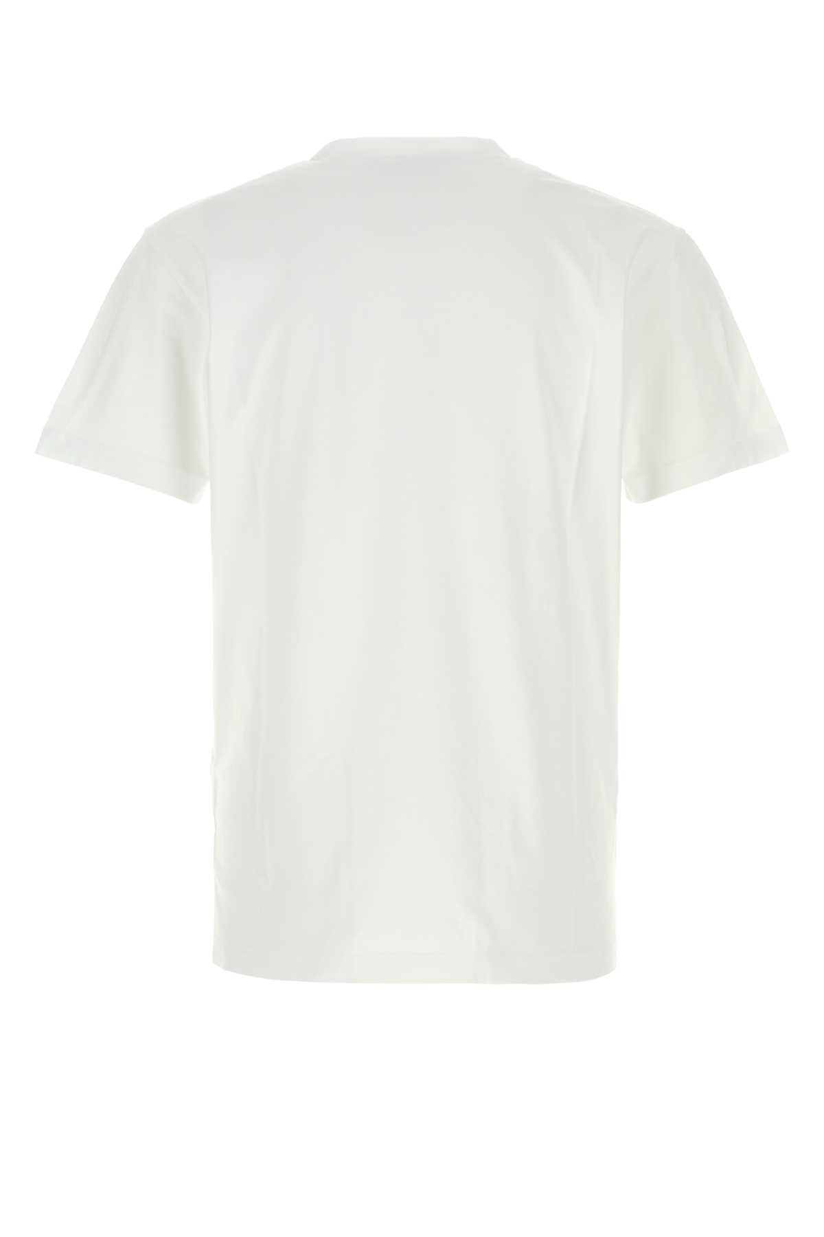 Dsquared2 White Crewneck T-shirt With Logo Lettering On The Front In White
