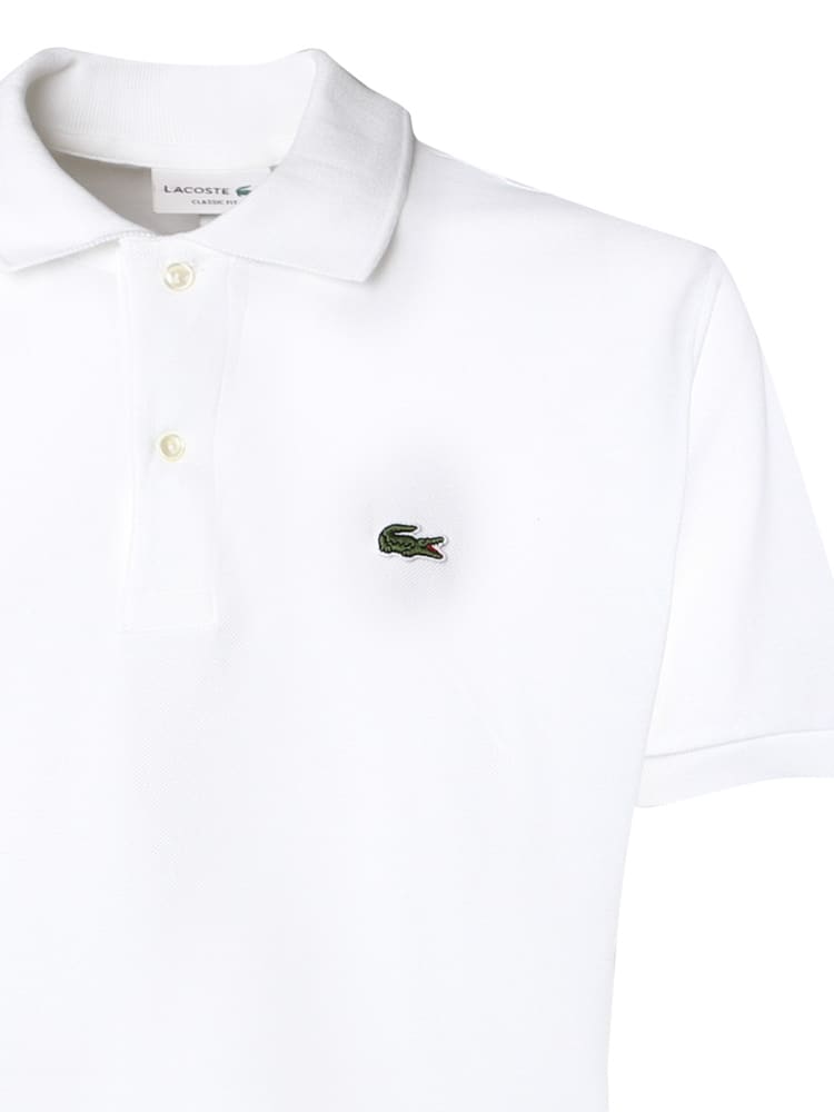 Shop Lacoste Classic-cut Polo In Petit Piqué In White