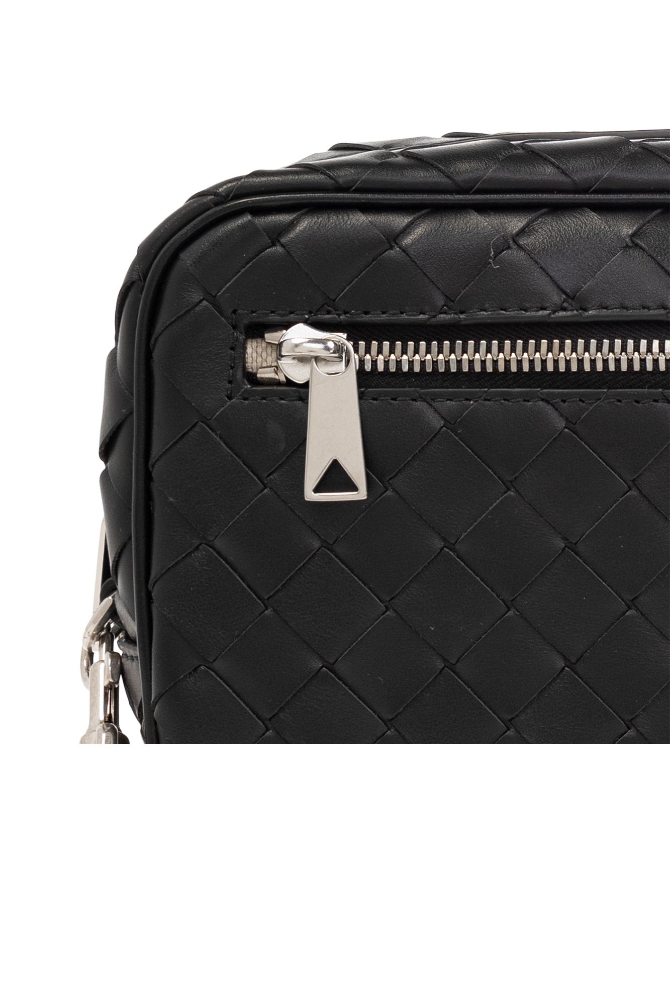 Shop Bottega Veneta Intrecciato Handbag In Black