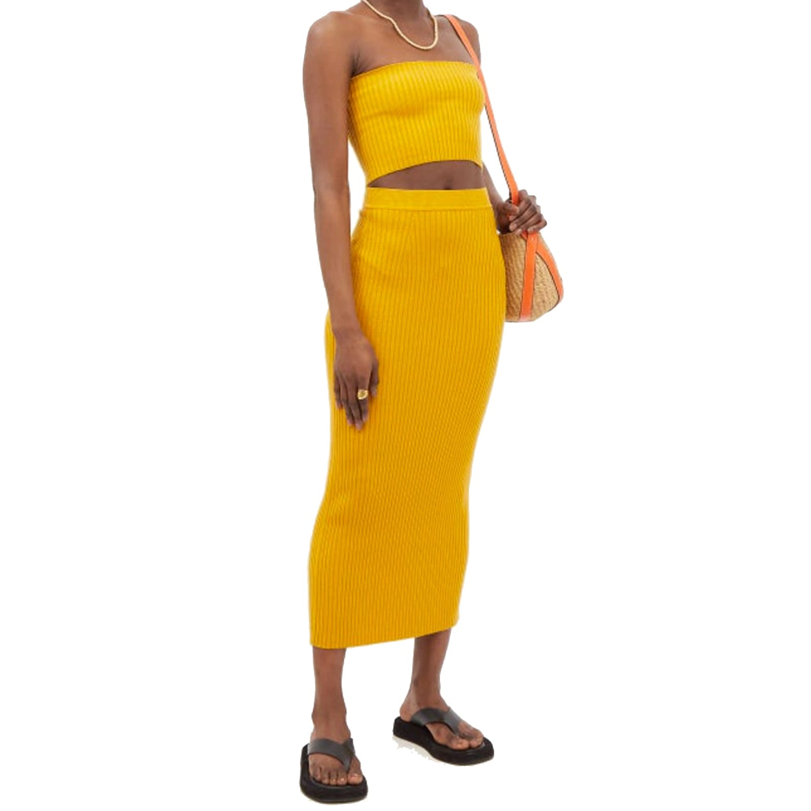 Shop Chloé Wool Skirt In Yellow