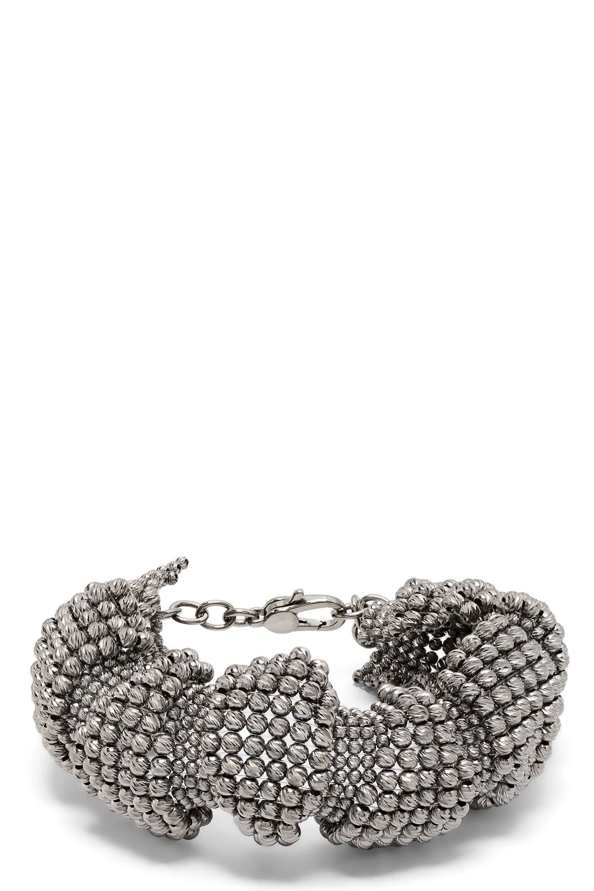 Shop Brunello Cucinelli Sculptured Bracelet In Silver