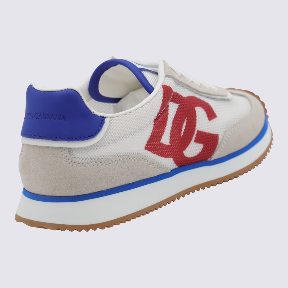 Dolce & Gabbana White And Blue Sneakers