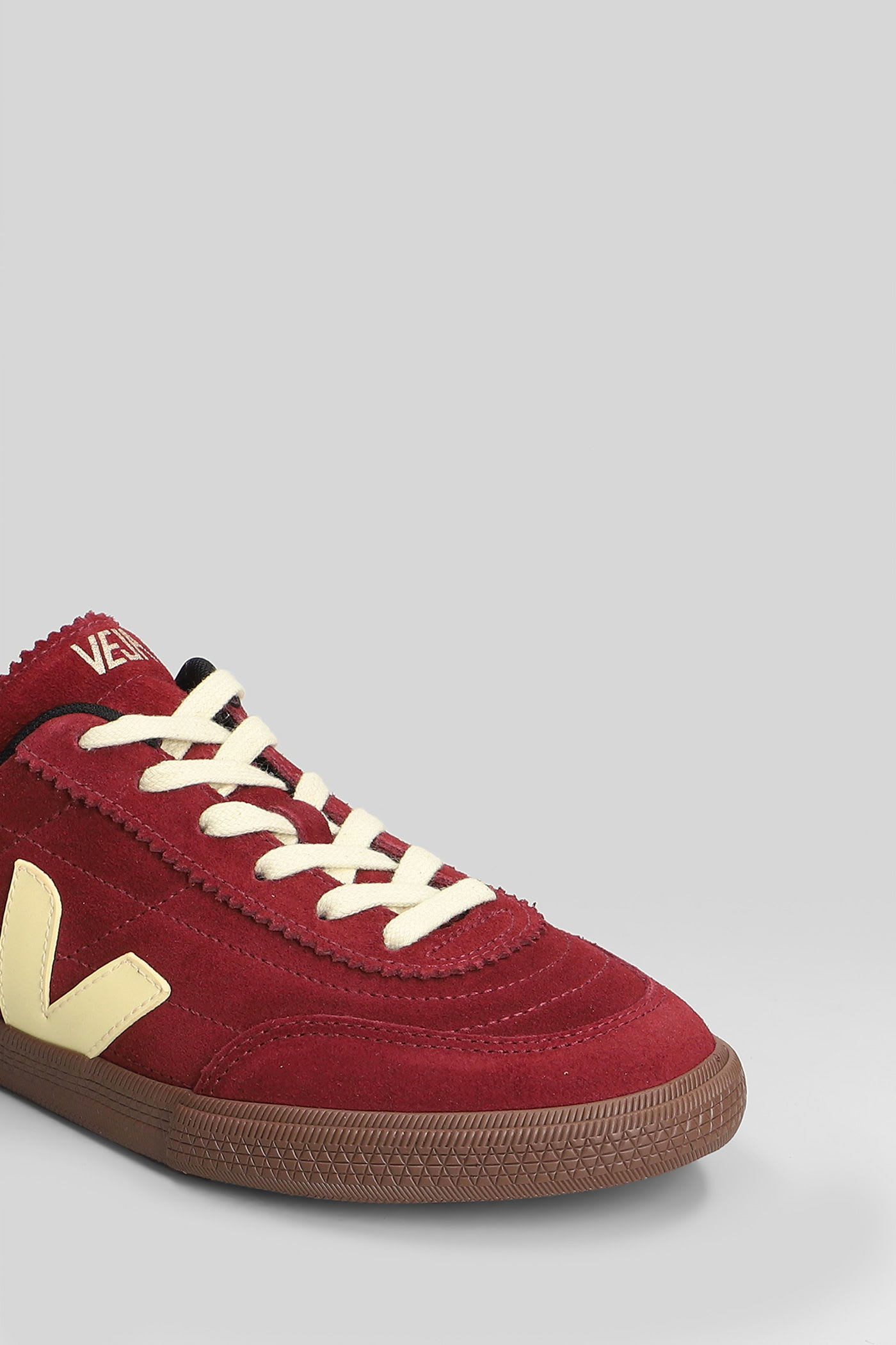Veja Panenka Bordeaux Low Top Sneakers With Logo Patch On The Side And Contrasting Heel With Logo Letteri In Multi