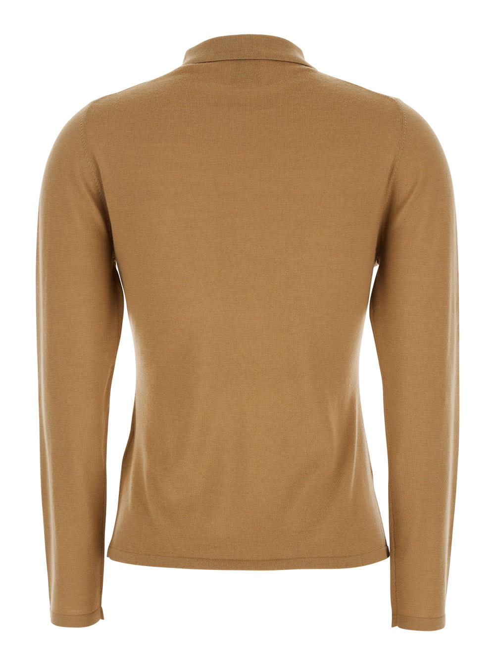 Allude Beige Polo Style Sweater With Classic Collar In Beige