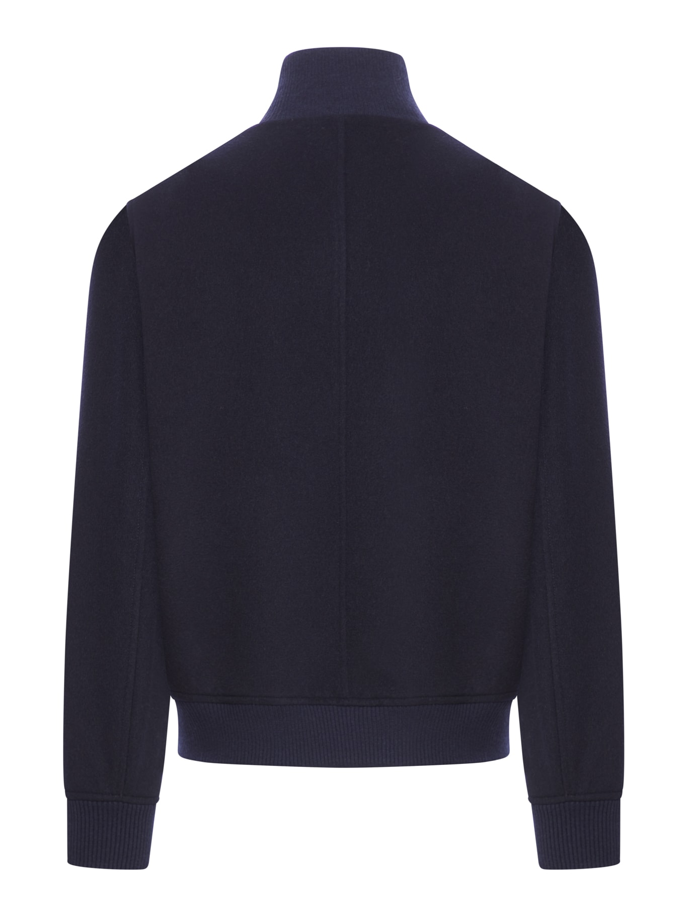 Shop Brunello Cucinelli Wool Bomber Jacket In Navy Anthracite Rubino Blue