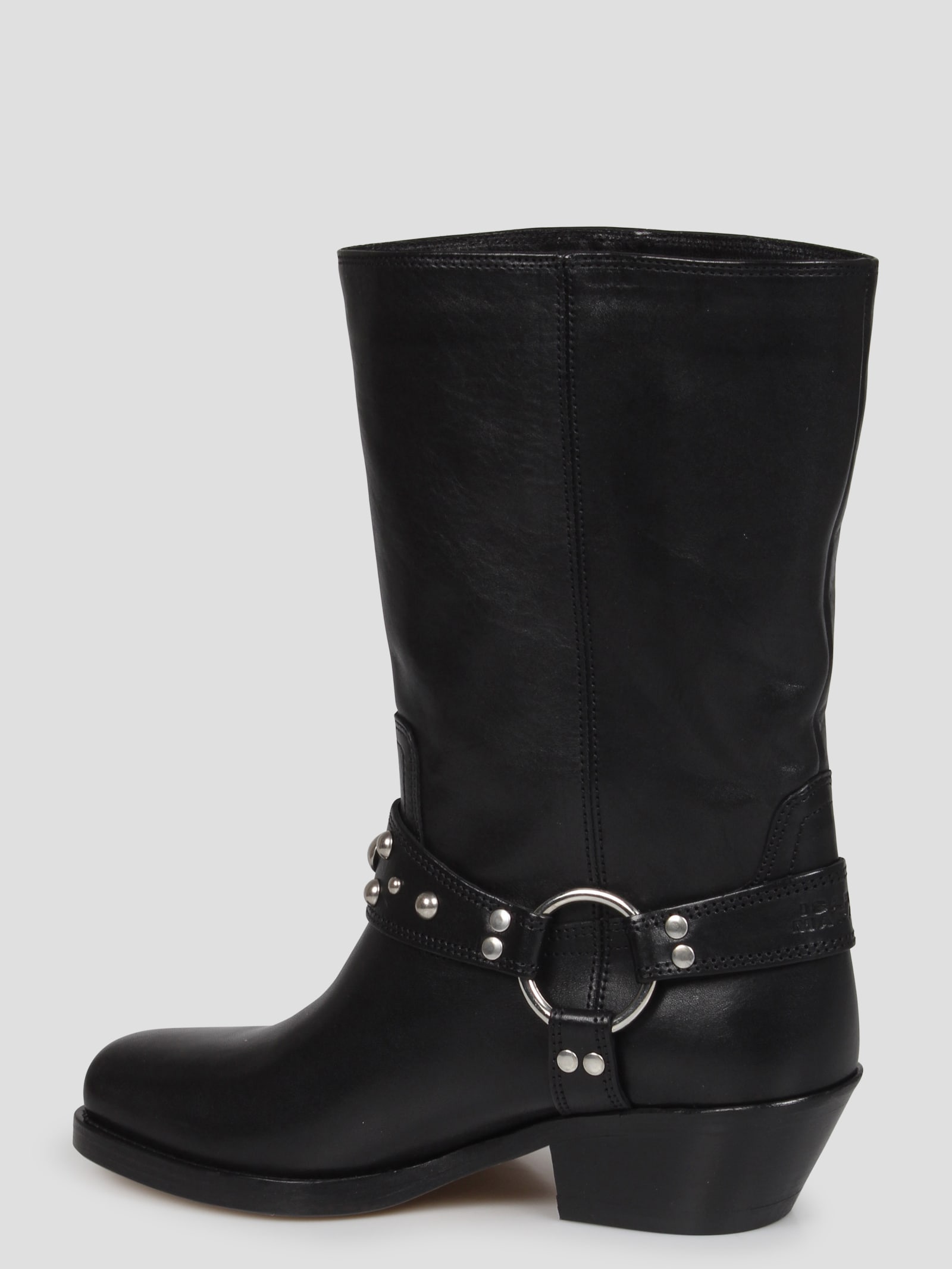 Shop Isabel Marant Anyta Texan Boots In Black