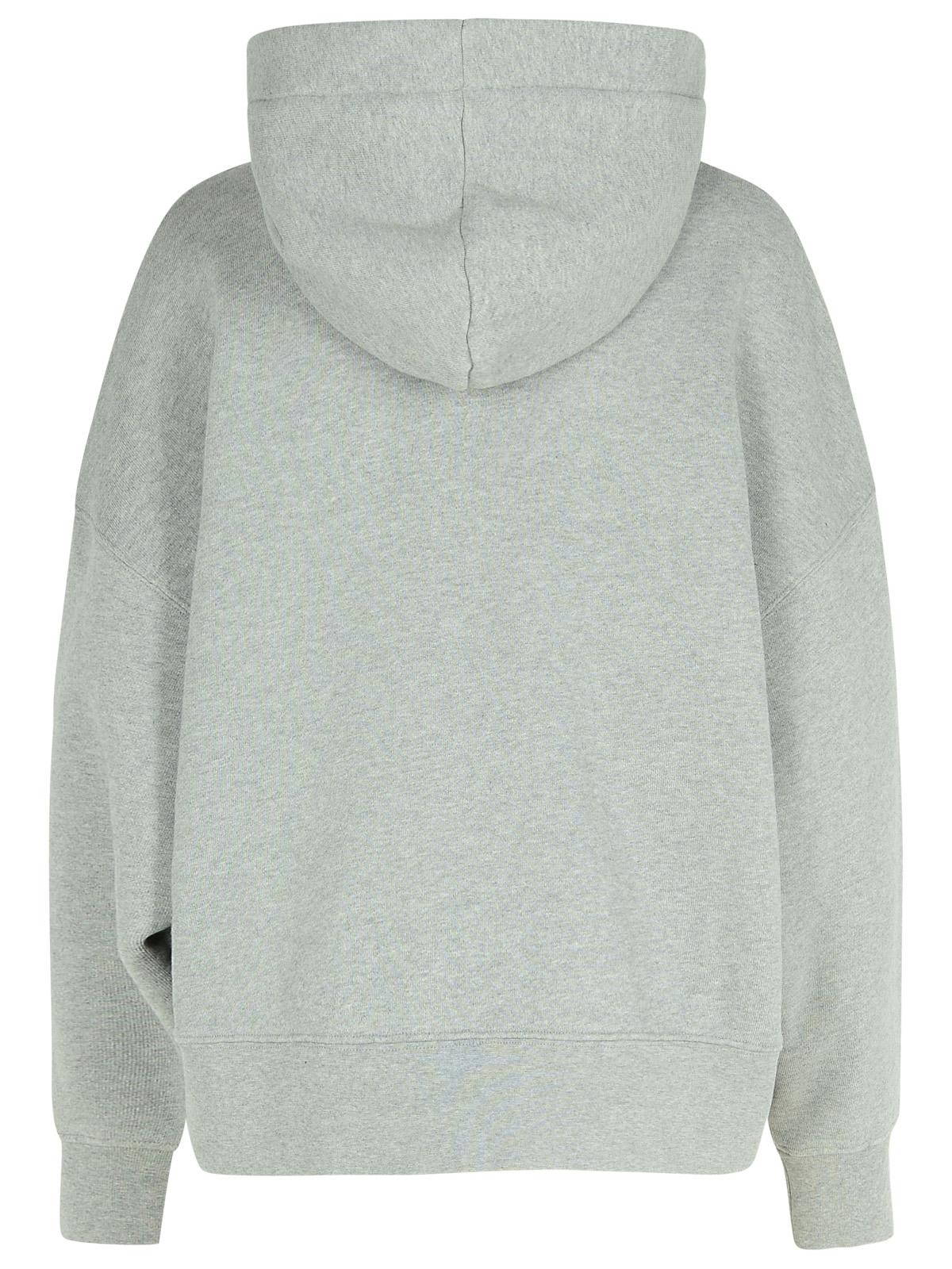 Shop Palm Angels College Grey Cotton Sweatshirt