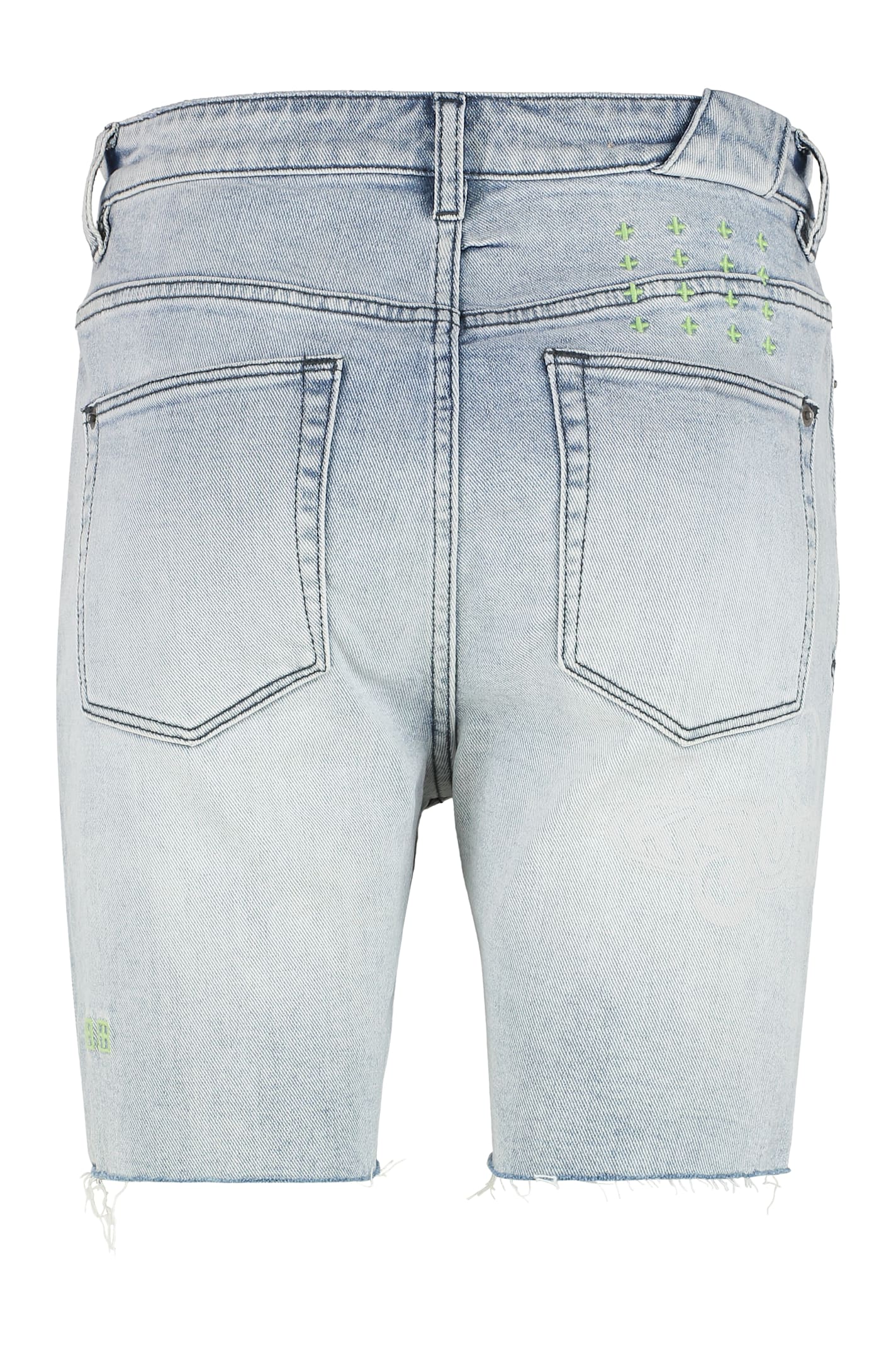 Ksubi Denim Bermuda Shorts In Gray