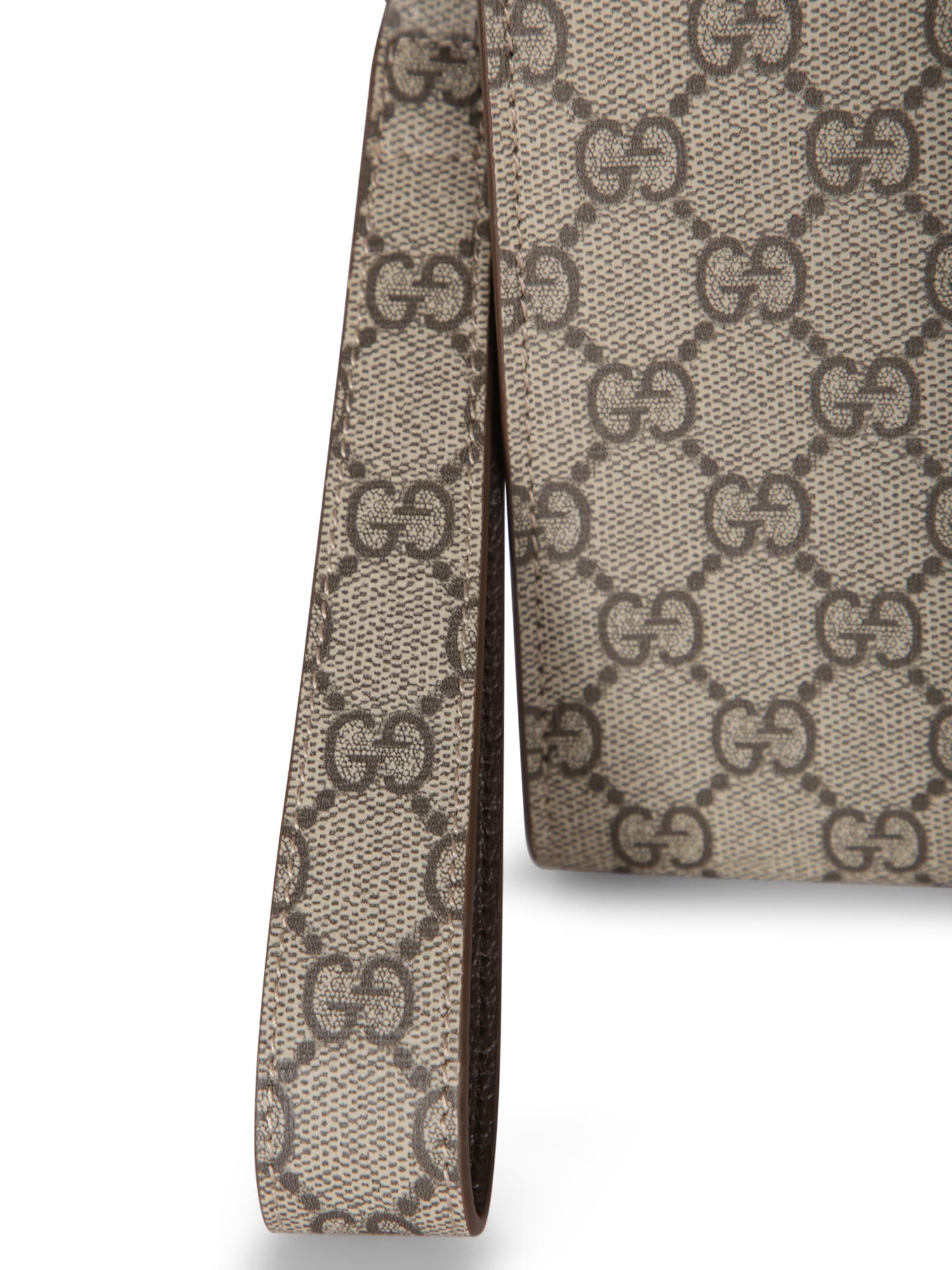 Gucci Supreme Gg Beige Pouch In Sand