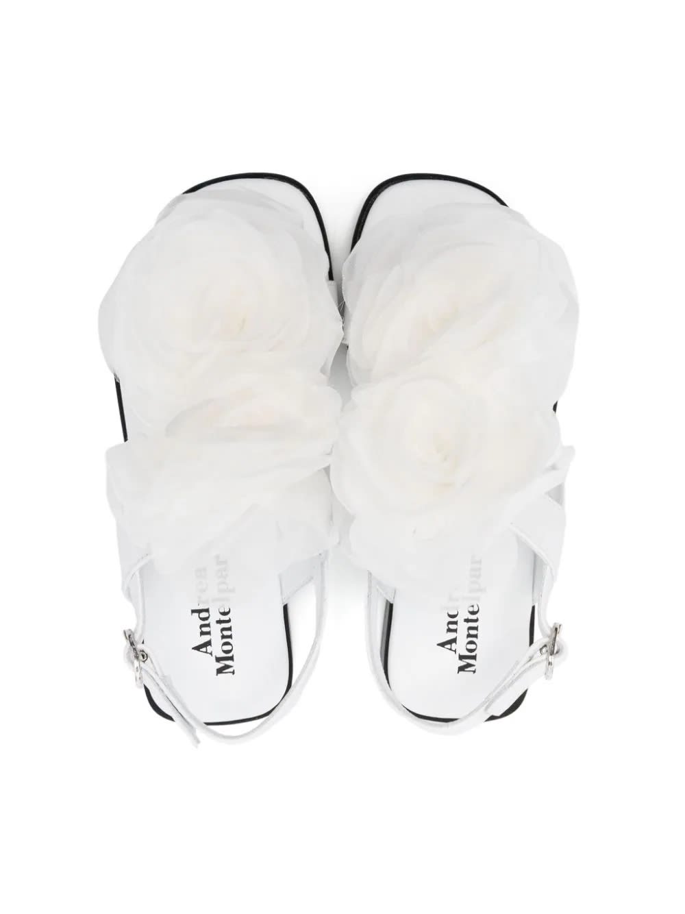 Shop Andrea Montelpare Sandal With Applications In White