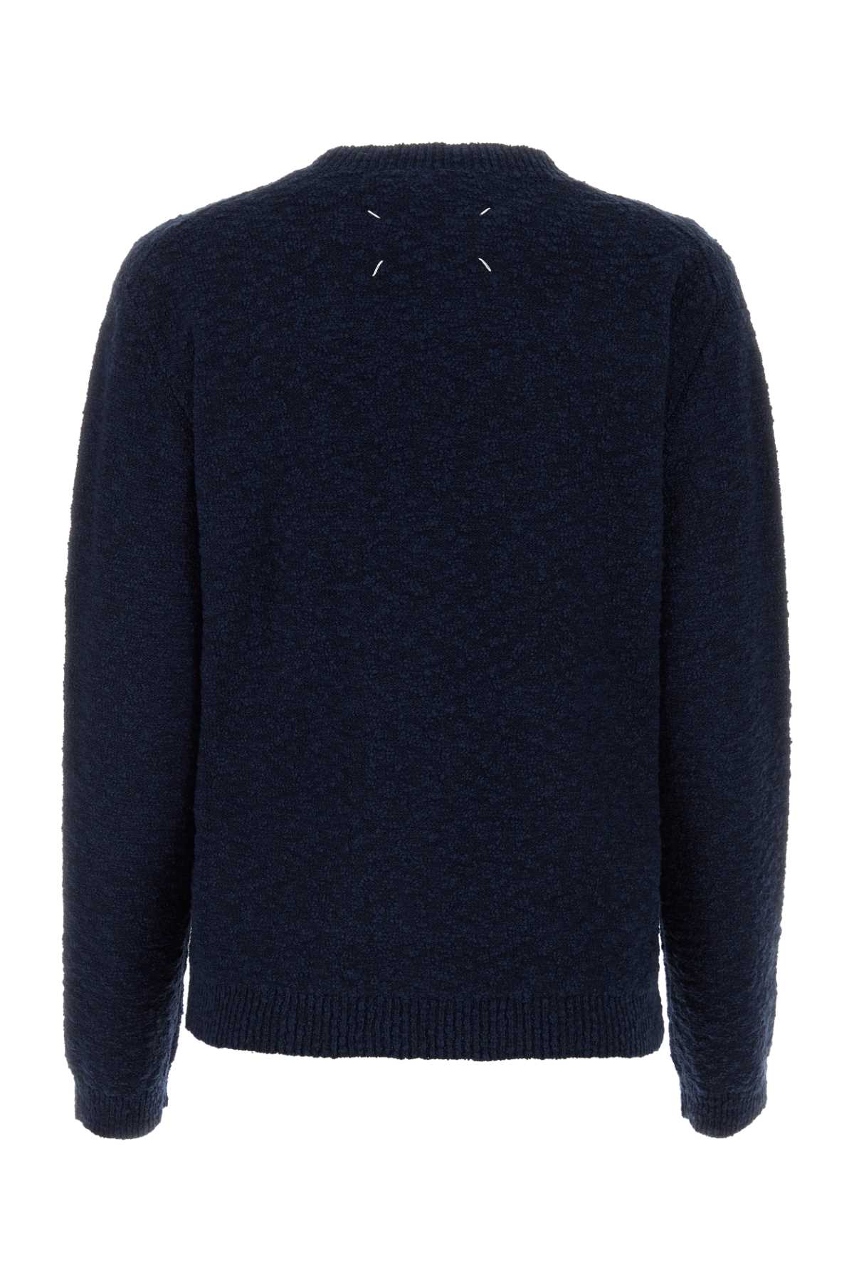 Maison Margiela Dark Blue Cotton Blend Sweater In 511