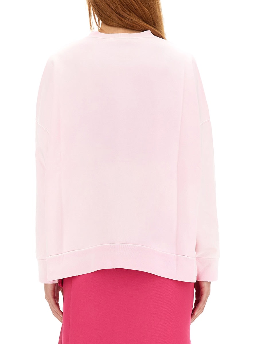 Shop Versace Sweatshirt With Medusa Logo In Pink