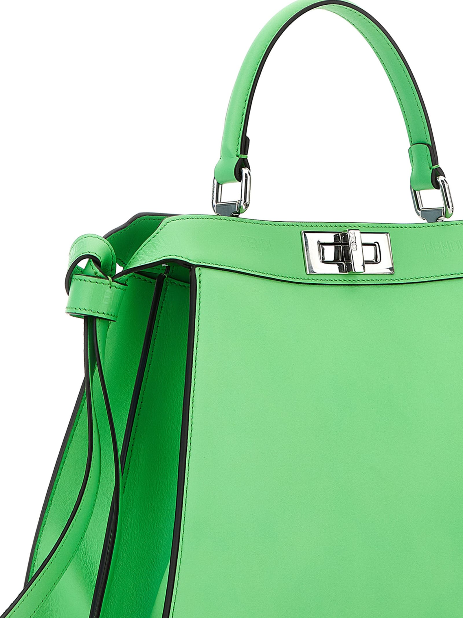Fendi Peekaboo Iseeu Midi Handbag In Green