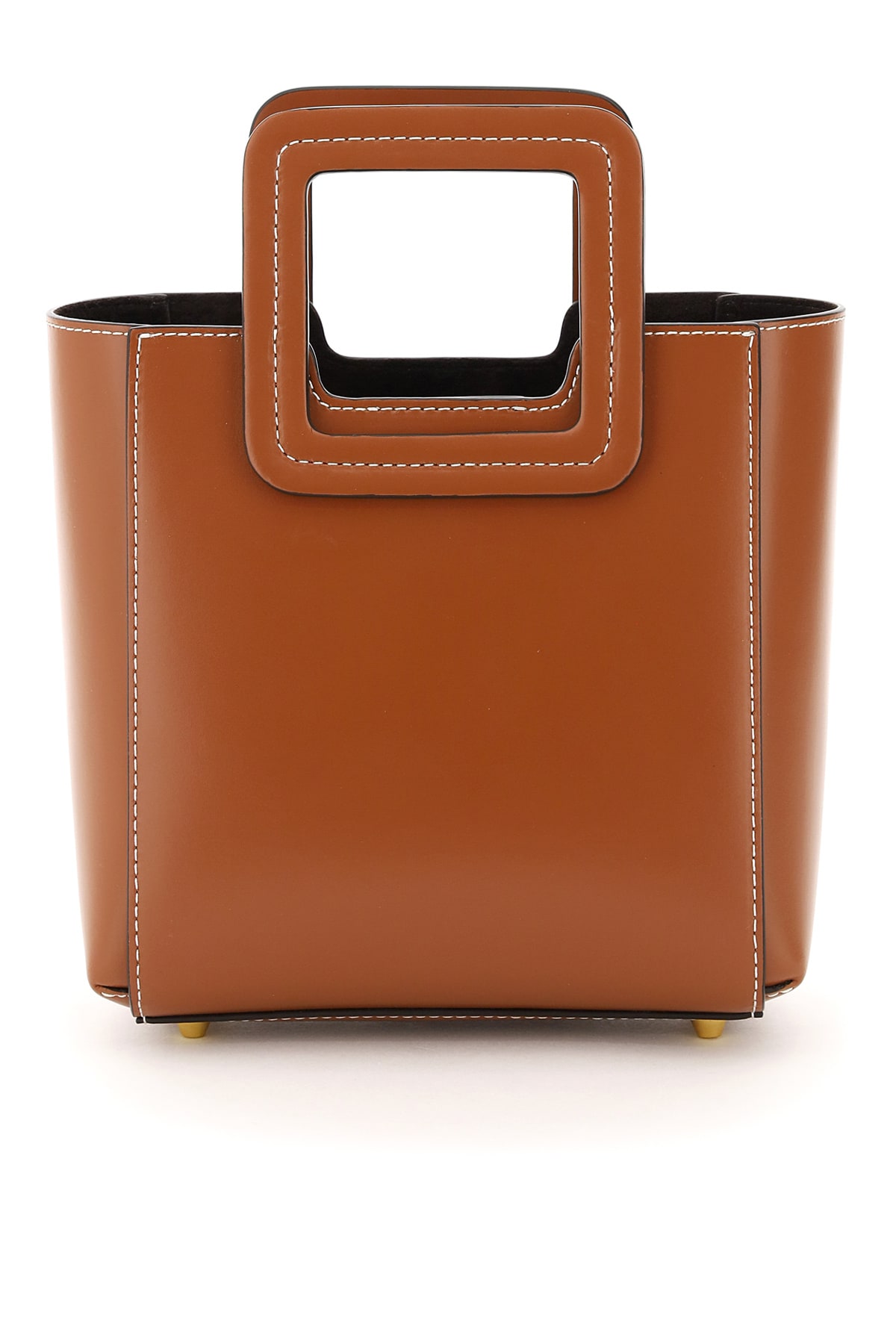 Shop Staud Shirley Mini Tote In Brown