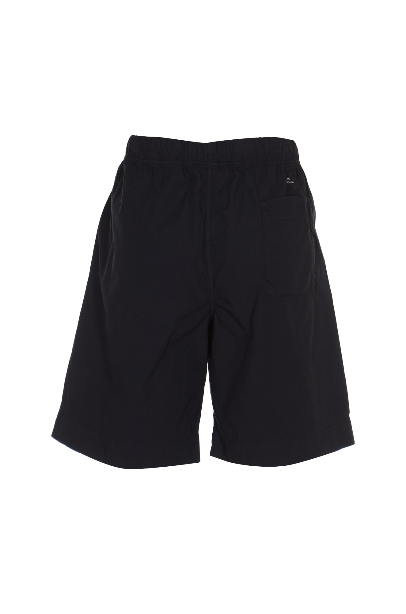 Shop Paul Smith Elastic Drawstring Waist Shorts In Dark Navy