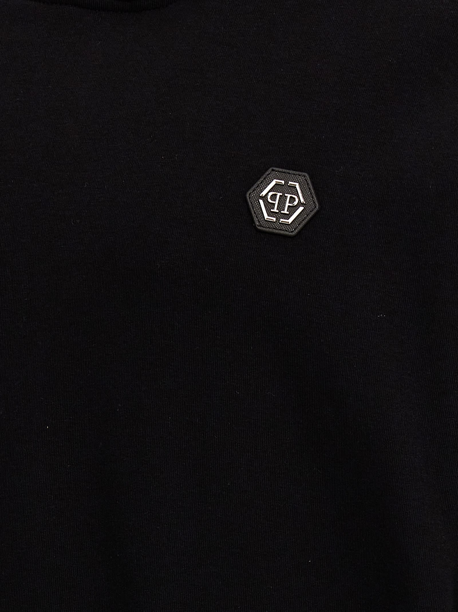 Shop Philipp Plein Logo Hoodie In Black