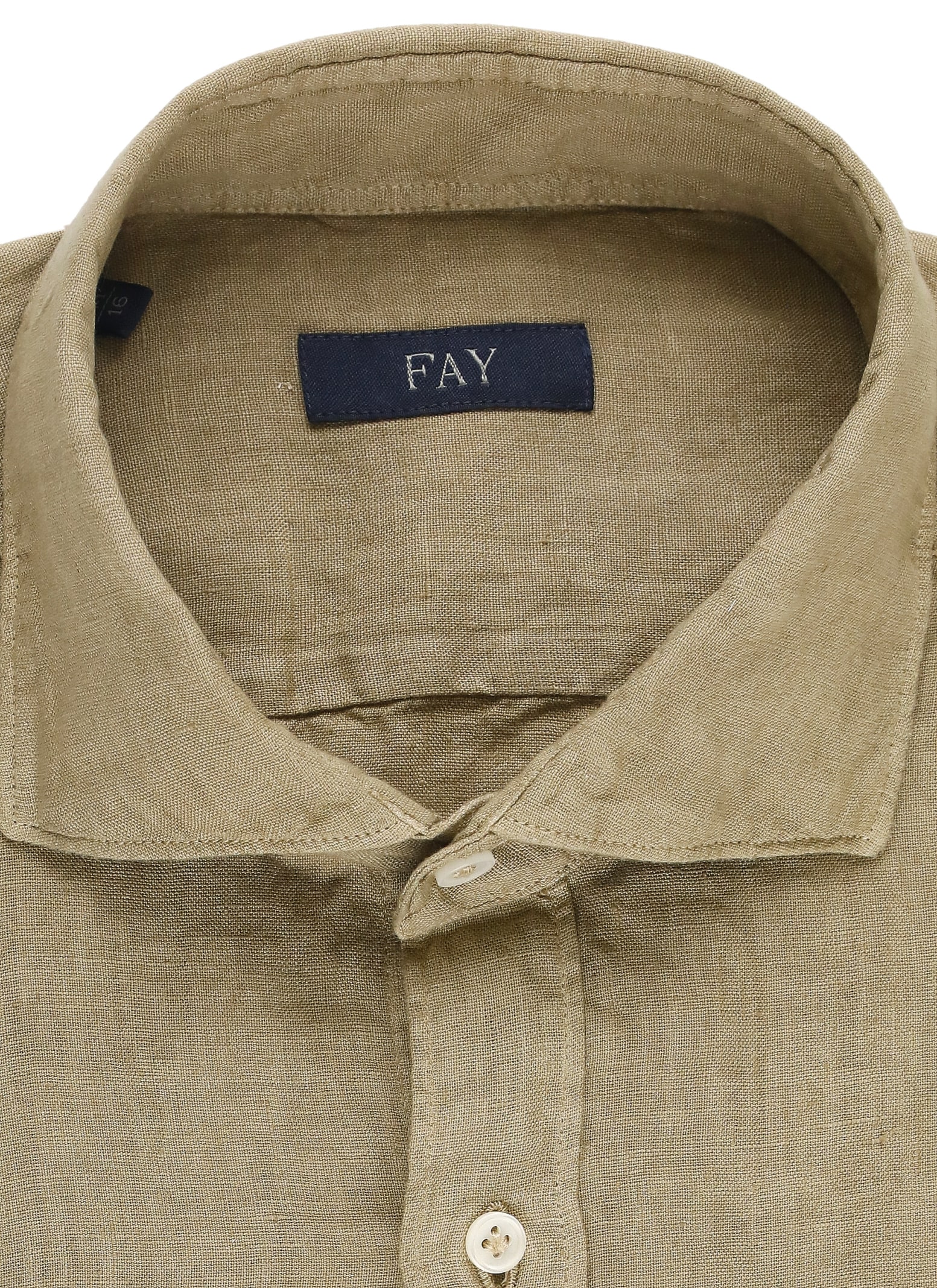 Shop Fay Linen Shirt In Beige