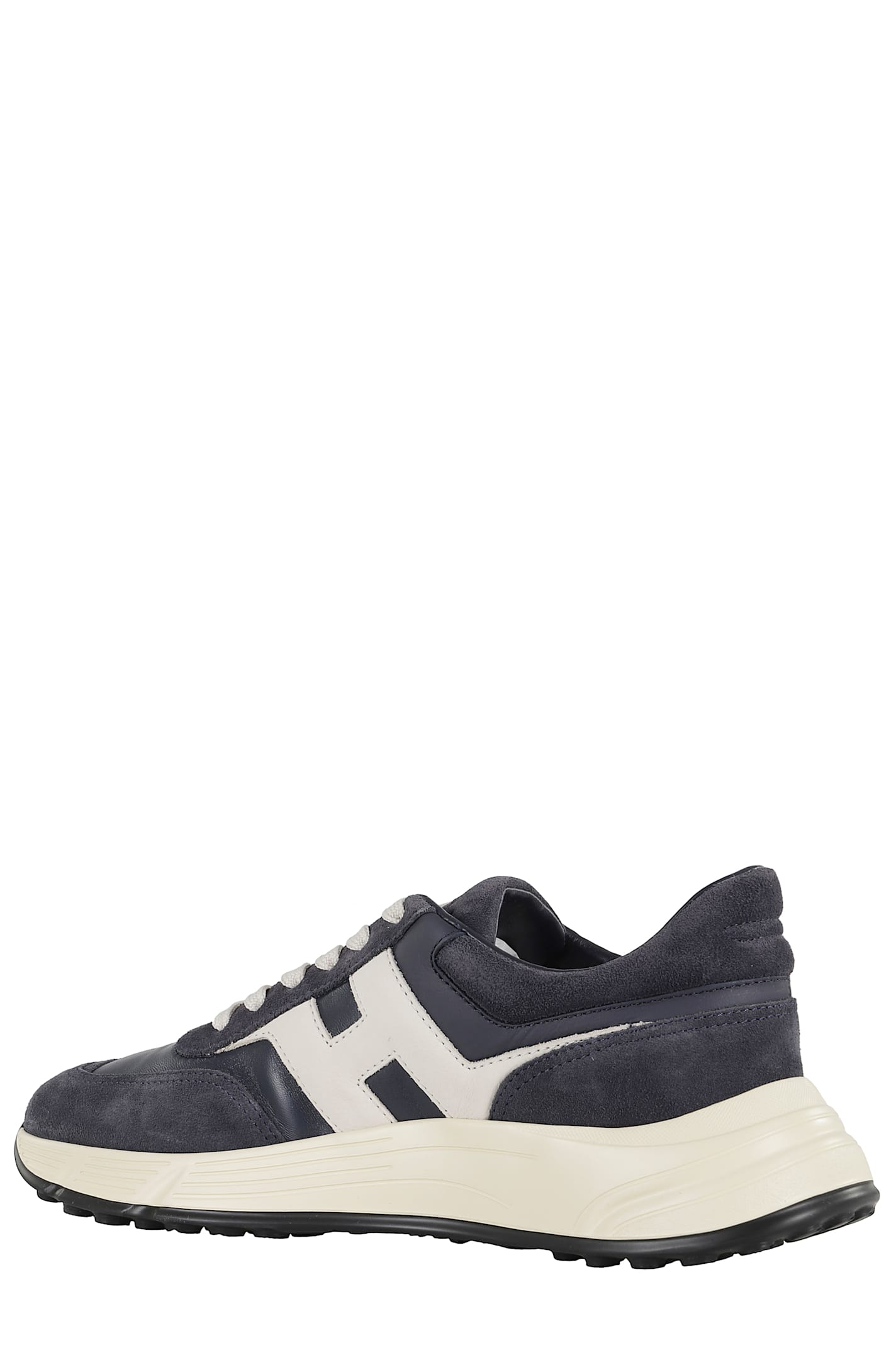 Hogan Hyperlight Lace-up Sneakers With Technical Fabric Inserts In Neutral
