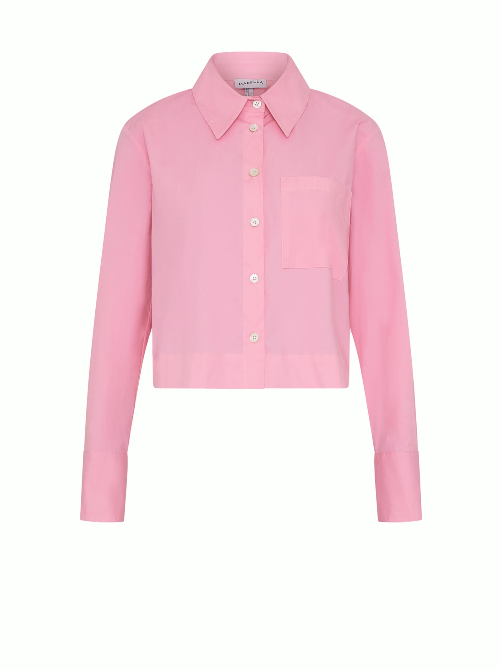 Shop Marella Pink Long-sleeved Shirt In Rosa Intenso