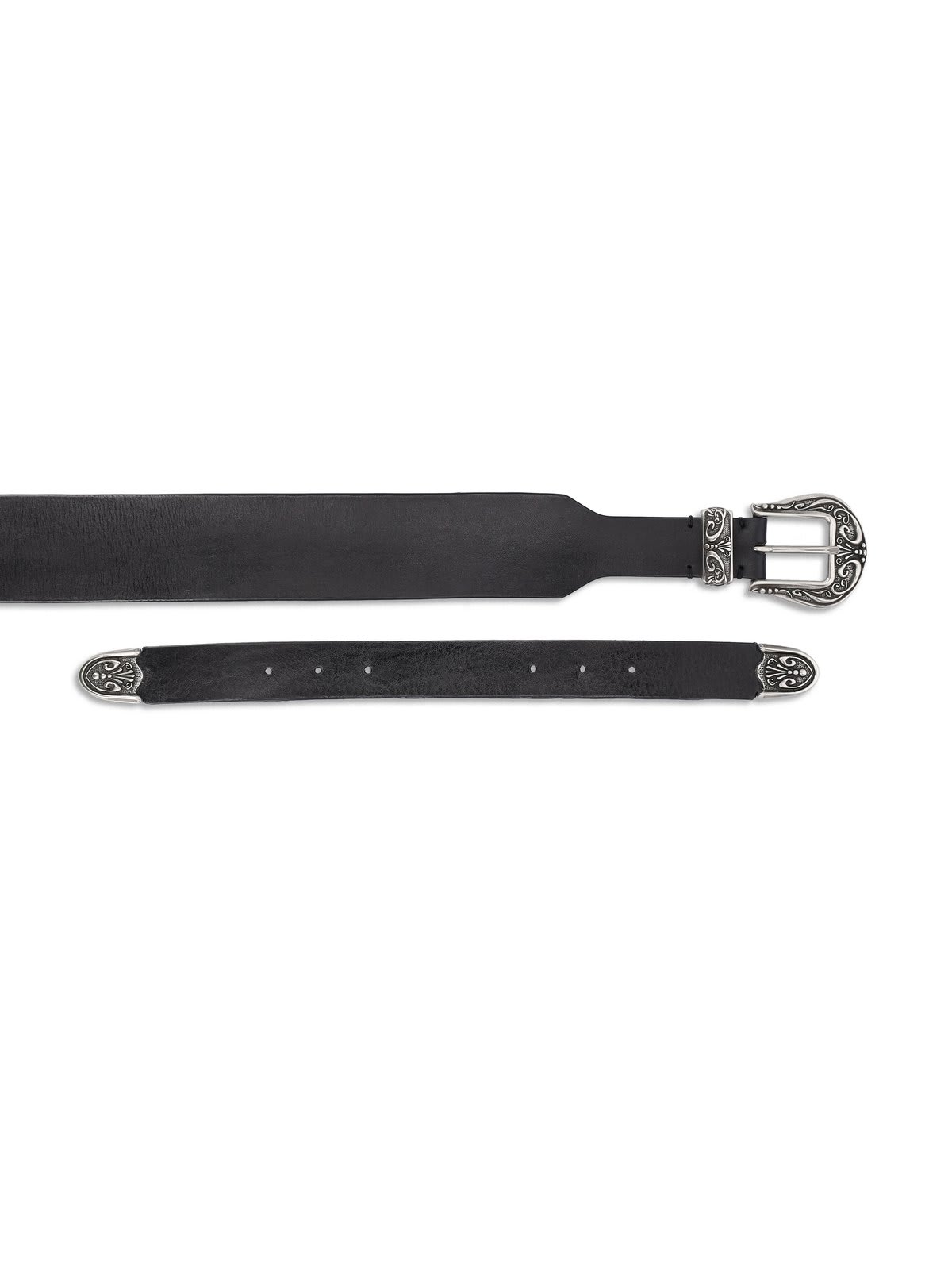 Shop Golden Goose Double Buckled Belt In Black