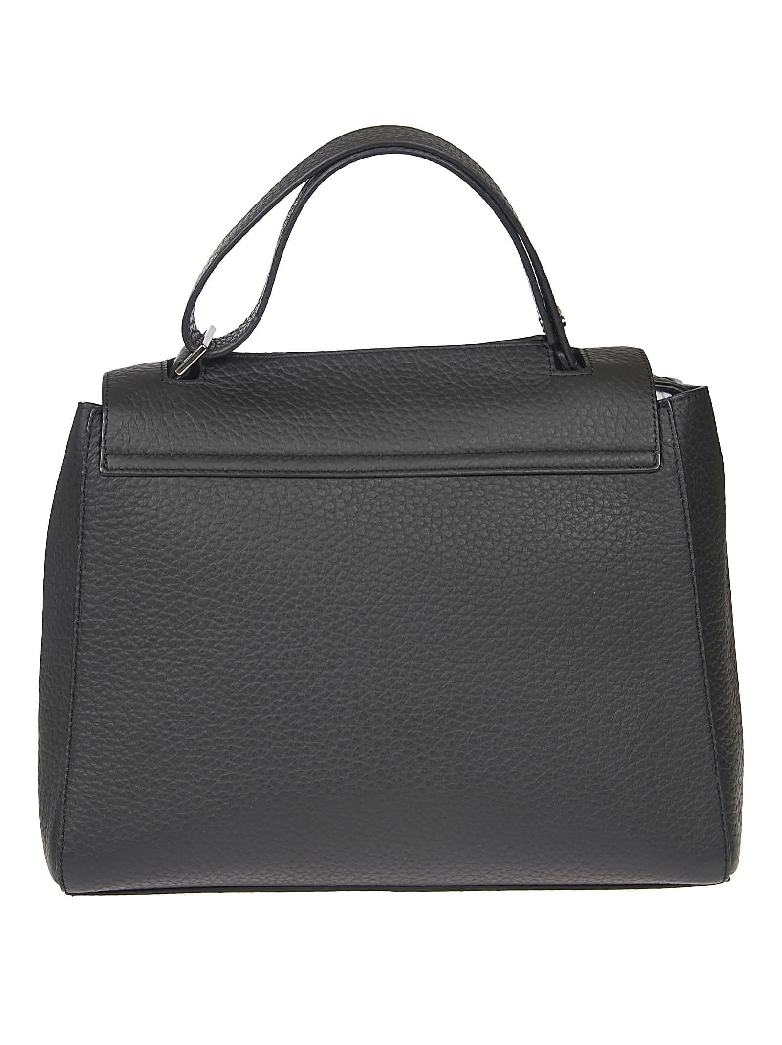 Shop Orciani Front Flap Tote In Nero