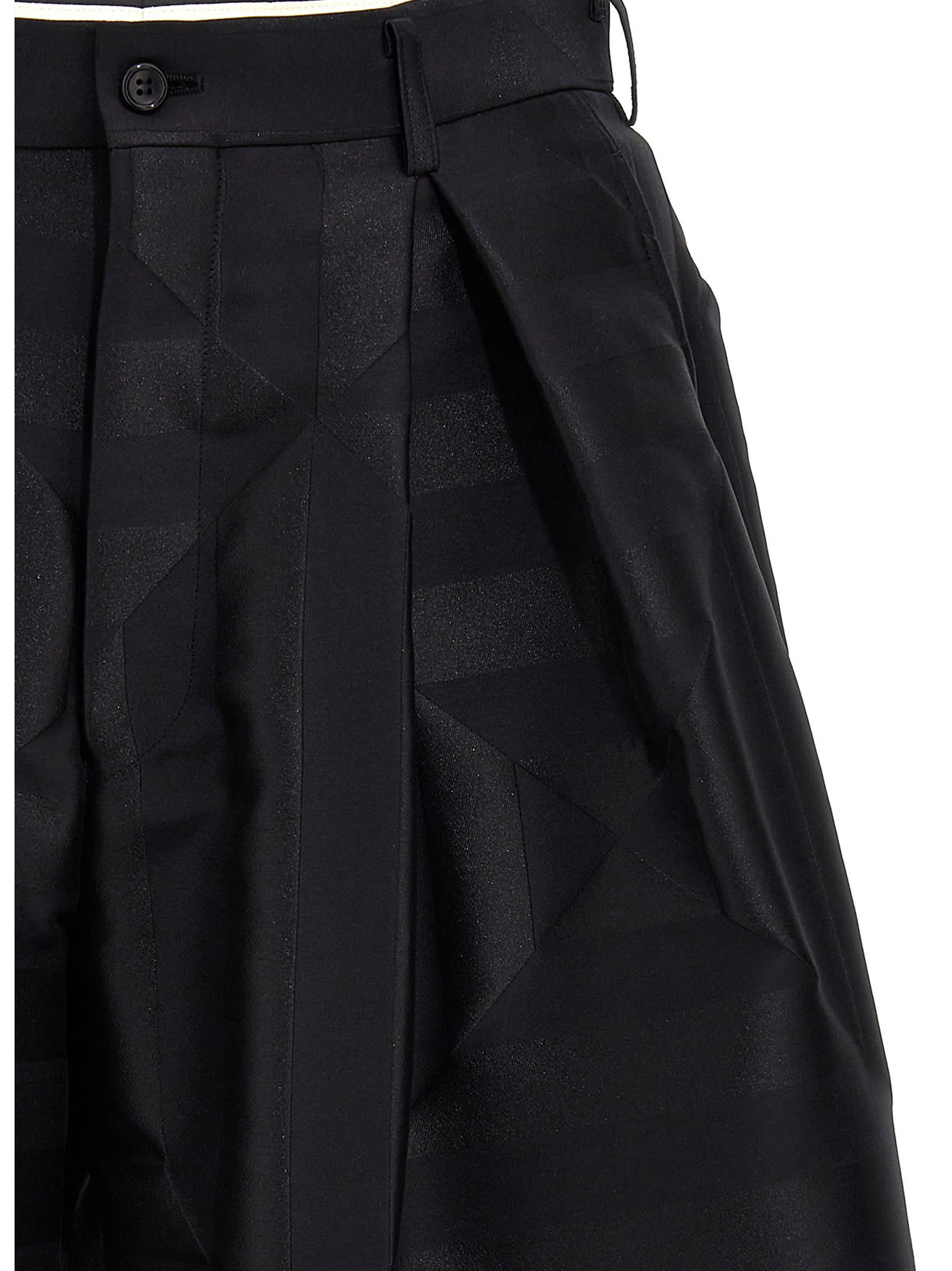 Shop Comme Des Garçons Homme Deux Double Pin Tuck Bermuda Shorts In Black