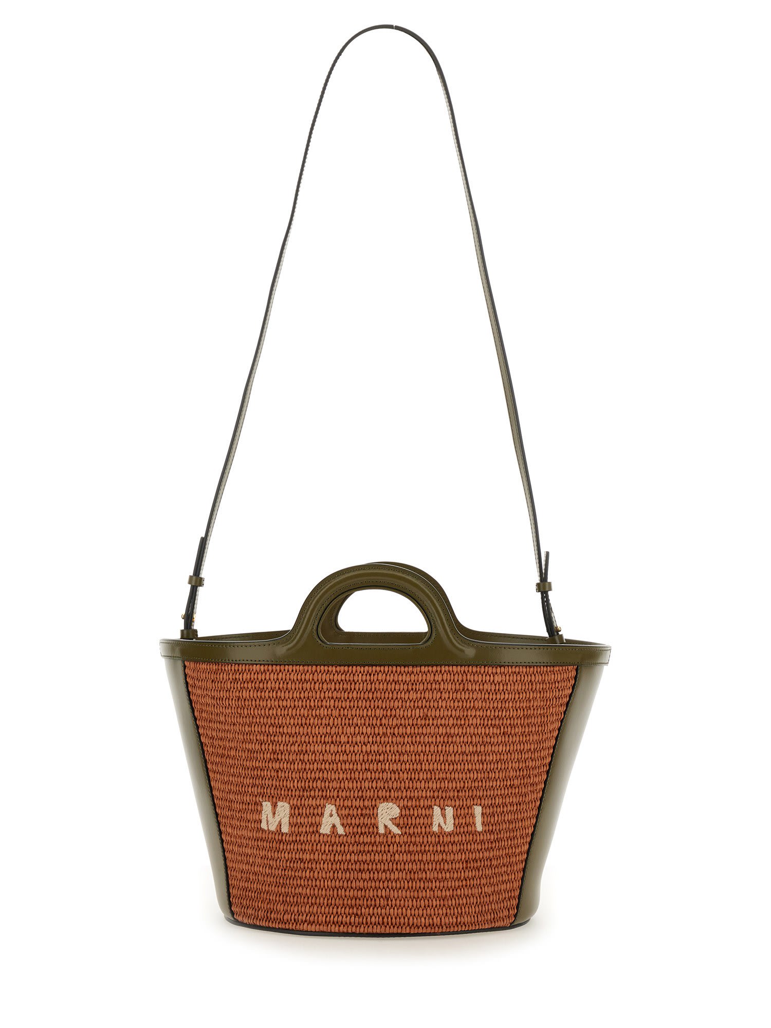 Shop Marni Tropicalia Small Bag In Brown