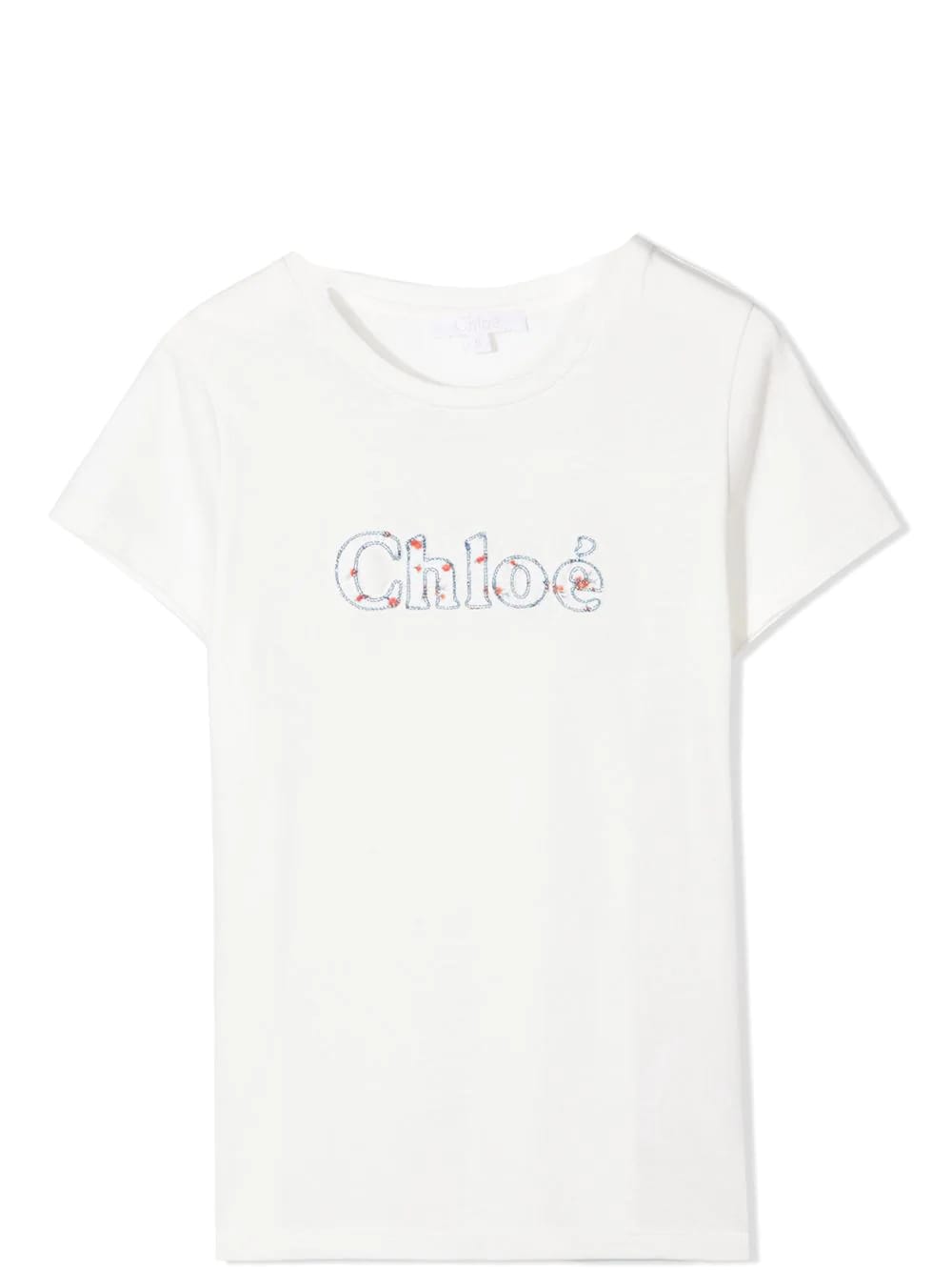 CHLOÉ T-SHIRT WITH EMBROIDERY,C15B82 117