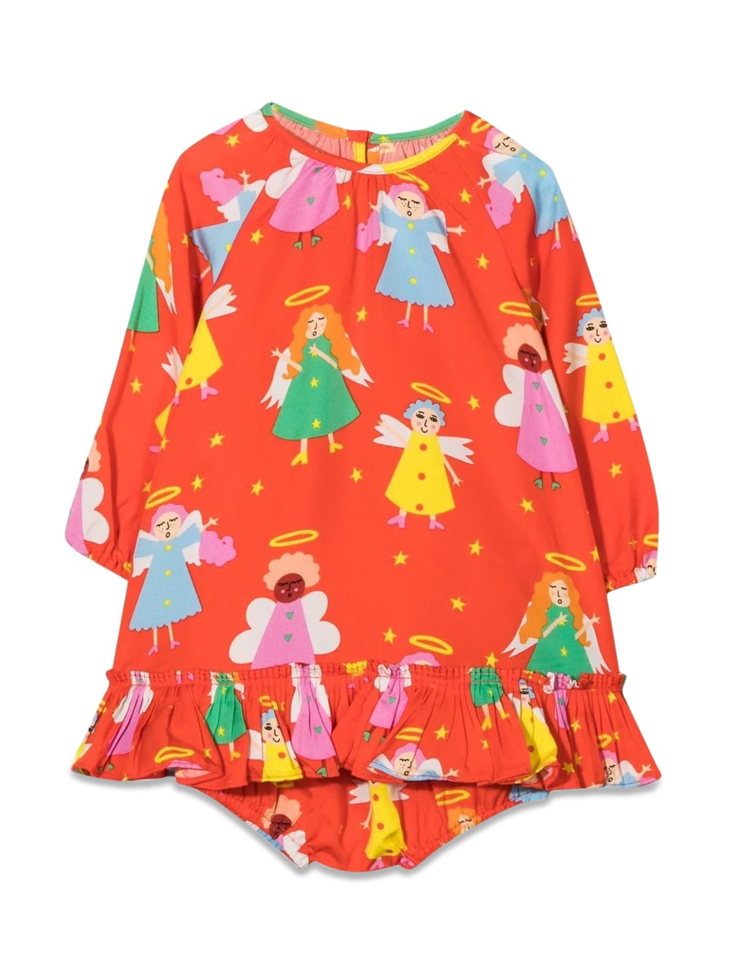 STELLA MCCARTNEY M/L DRESS WITH LITTLE ANGELS COULOTTES