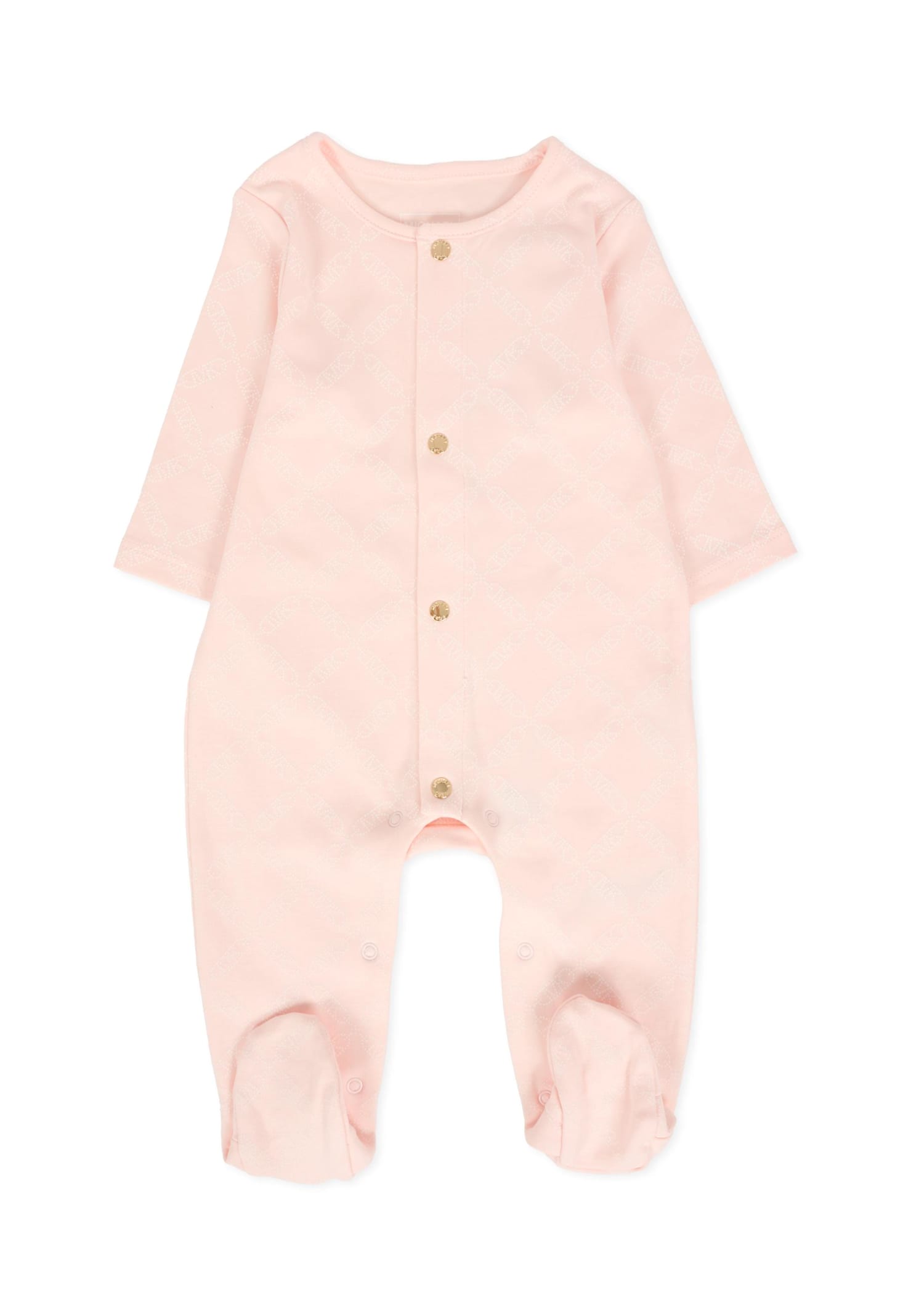 Michael Kors Pink Babygrow Set For Baby Girl With Logo In Pink