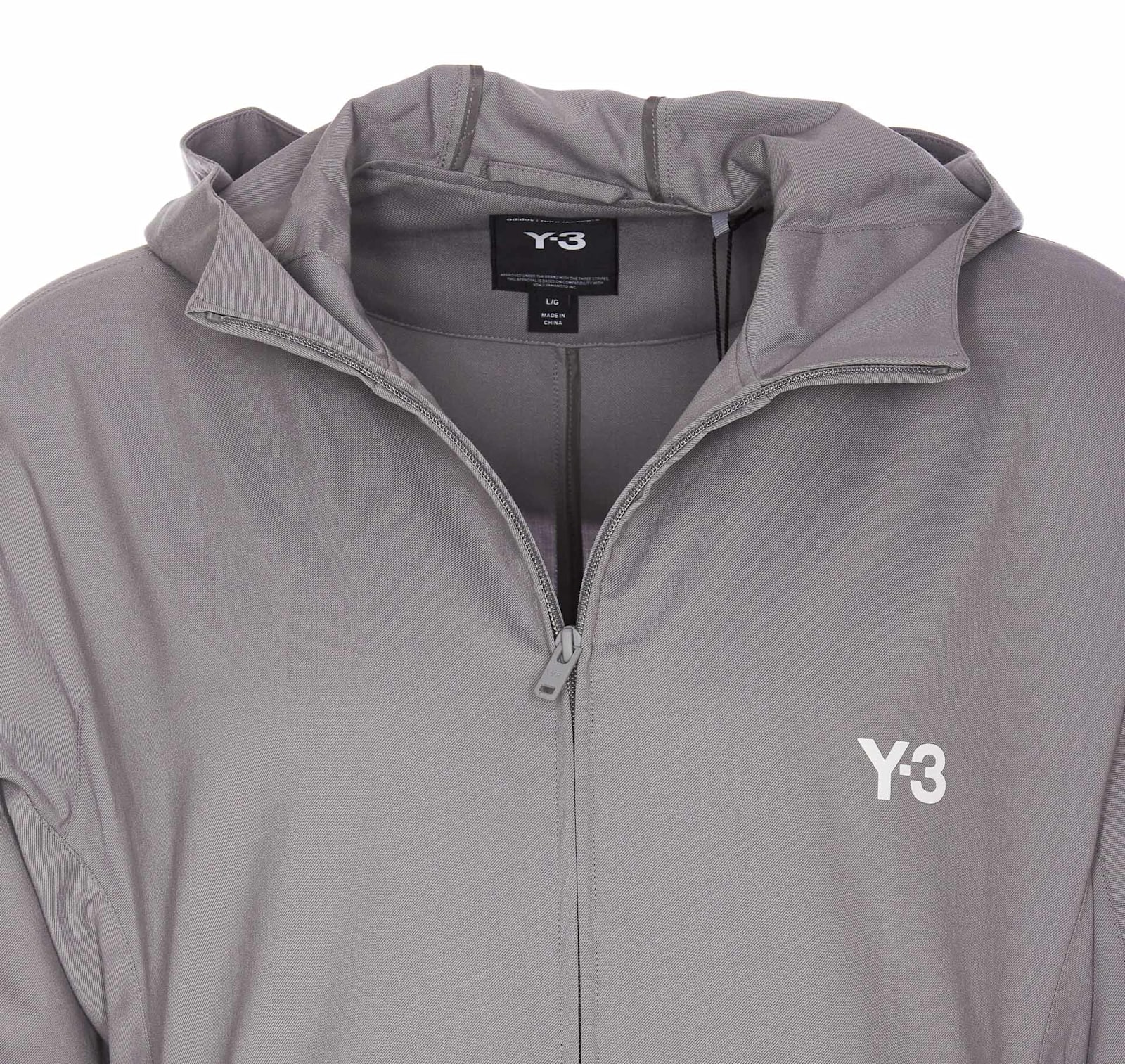 Shop Y-3 Red Wo Hooded Sweatshirt In Grey