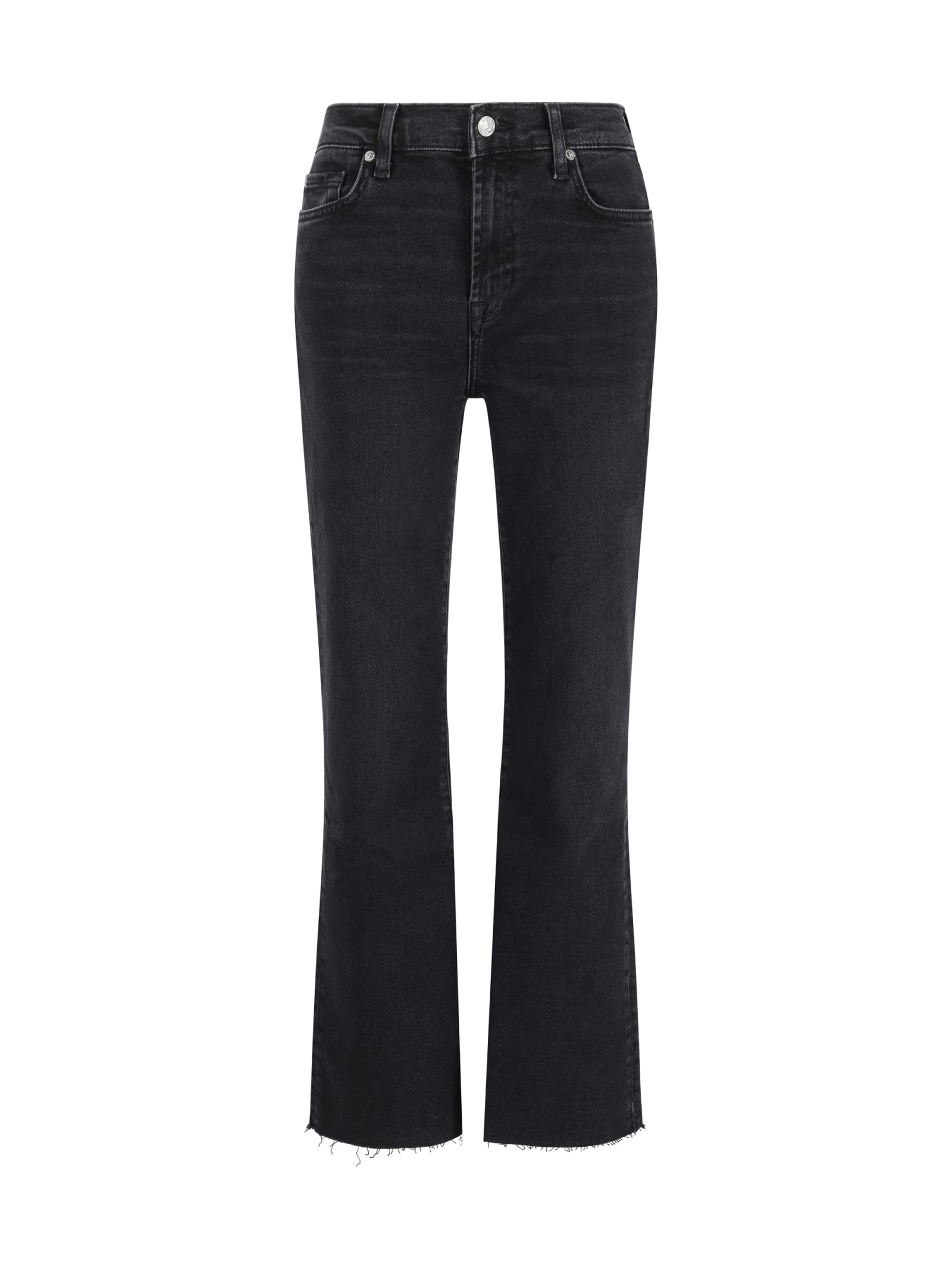 Shop 7 For All Mankind Denim Pants In Black