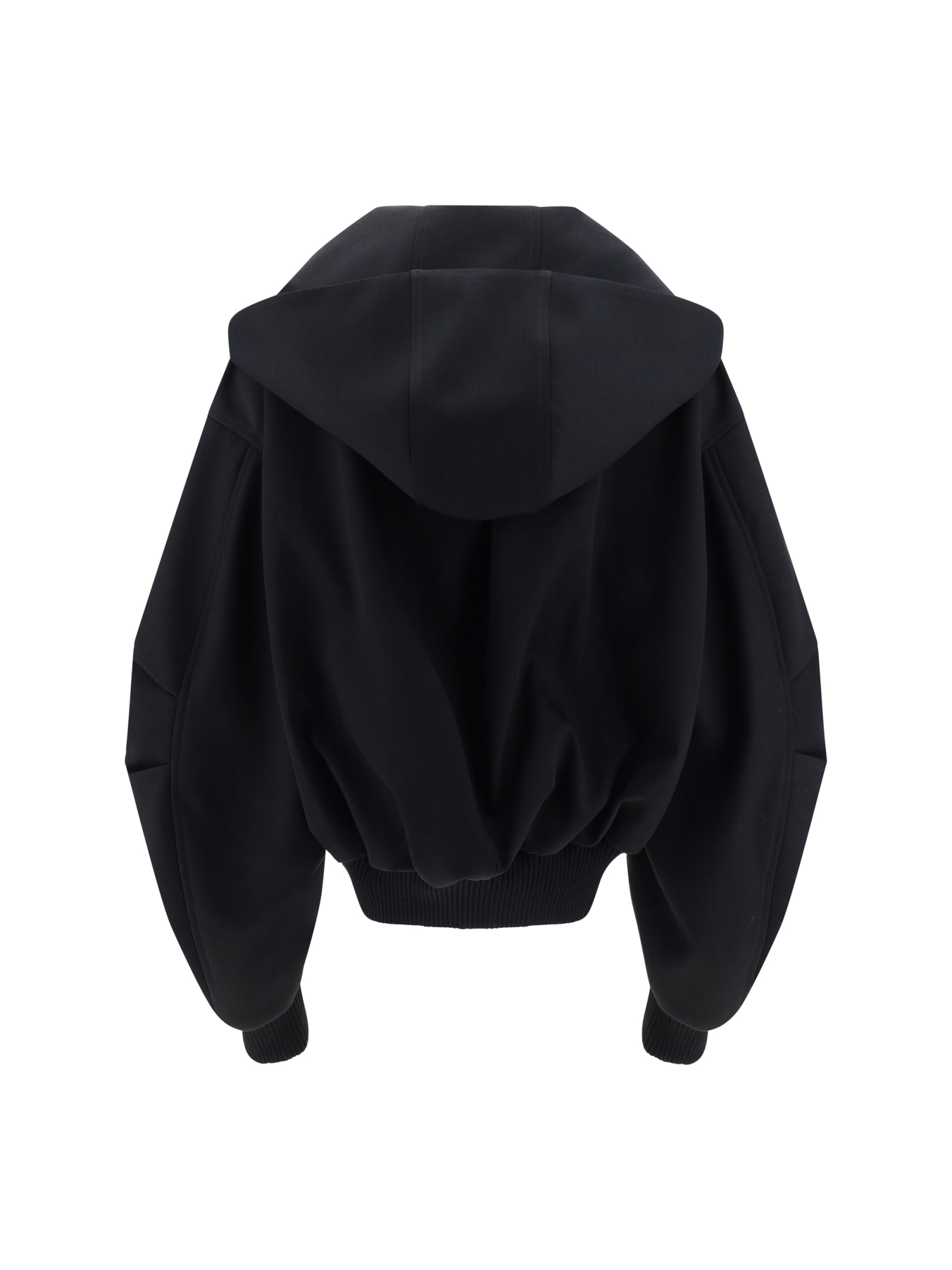 Shop Attico Bomber Jacket In Black