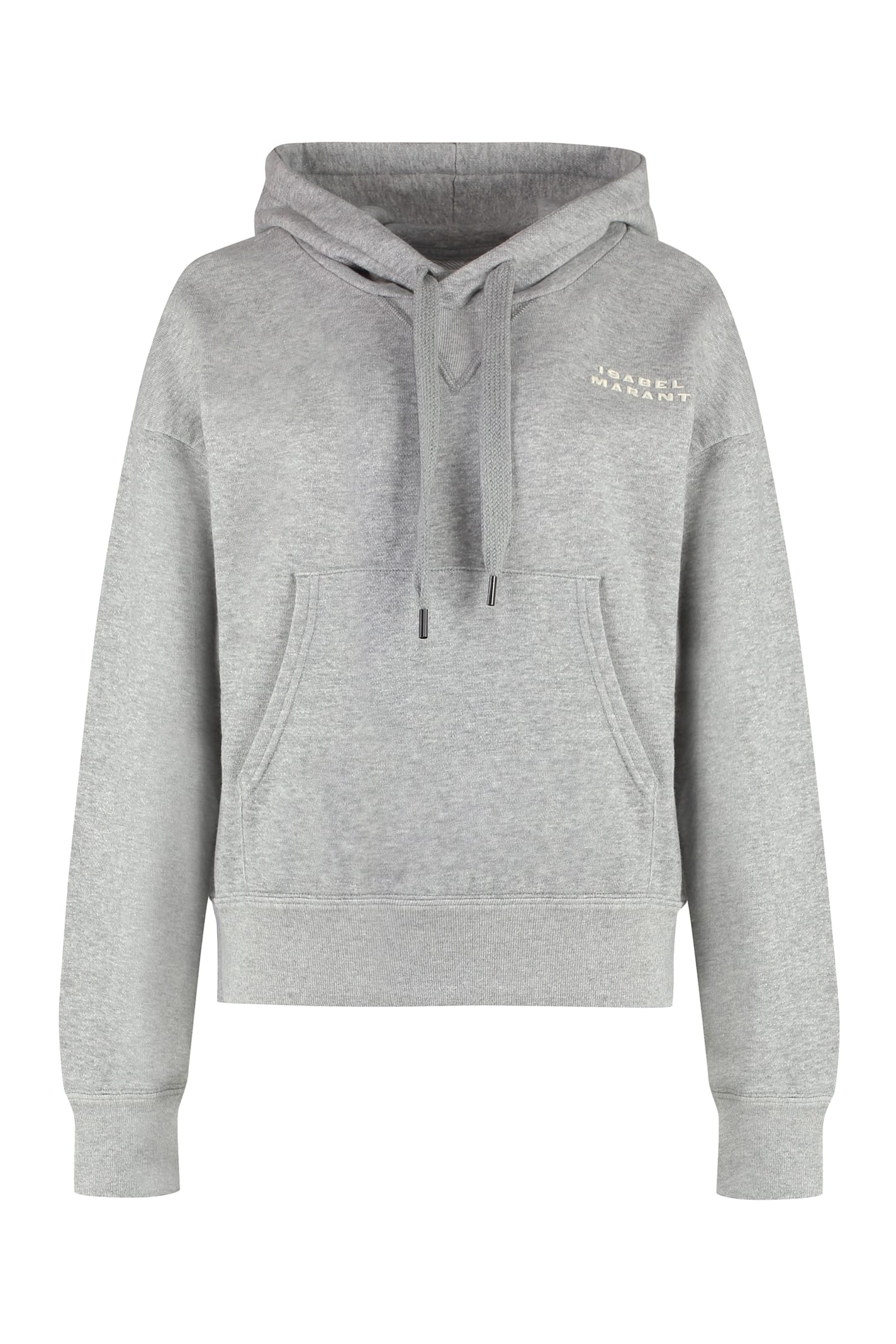 Isabel Marant Sylla Cotton Hoodie In Gray