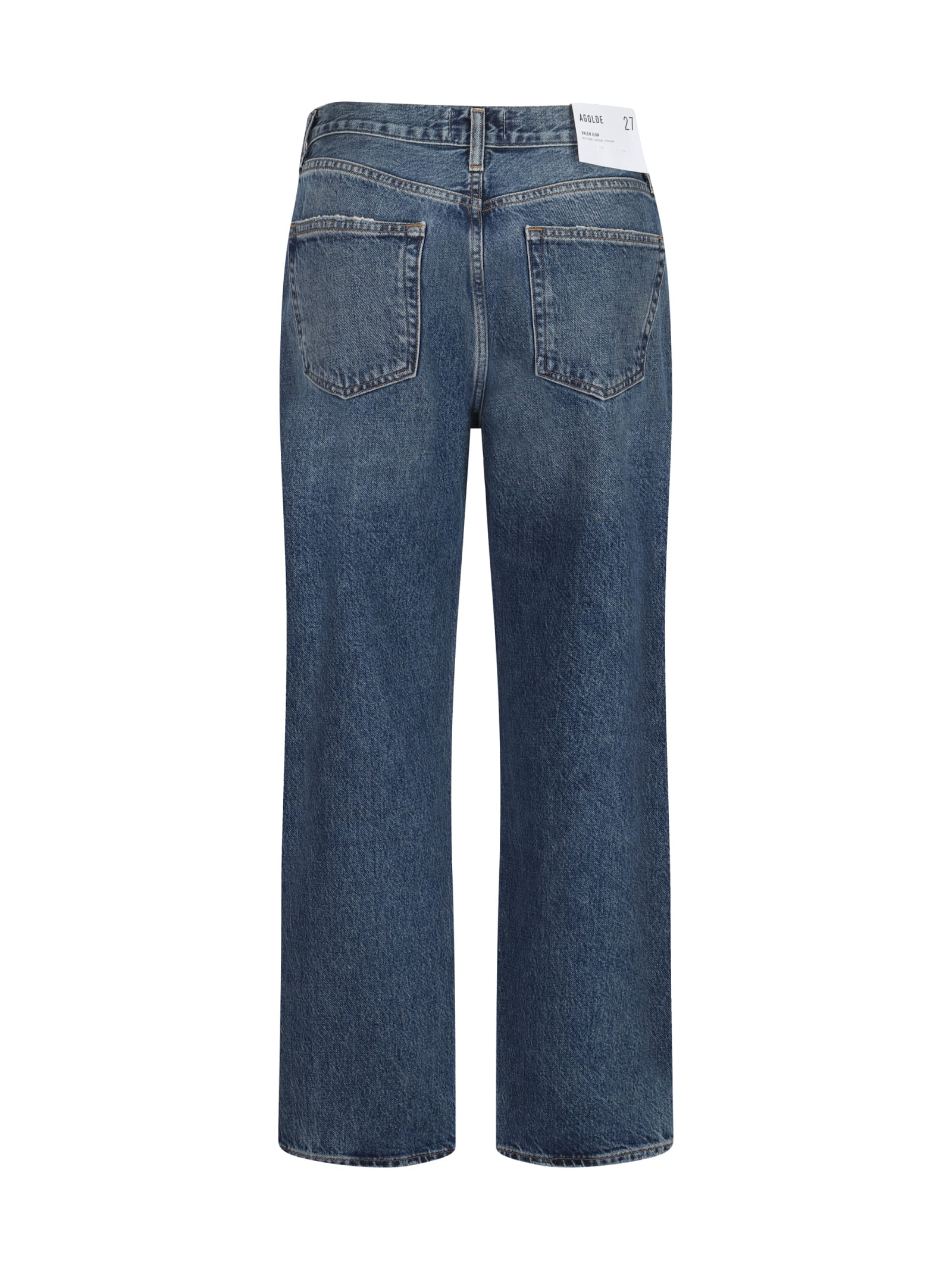 Agolde Valen Straight Leg Jeans With Faded Wash In Blue