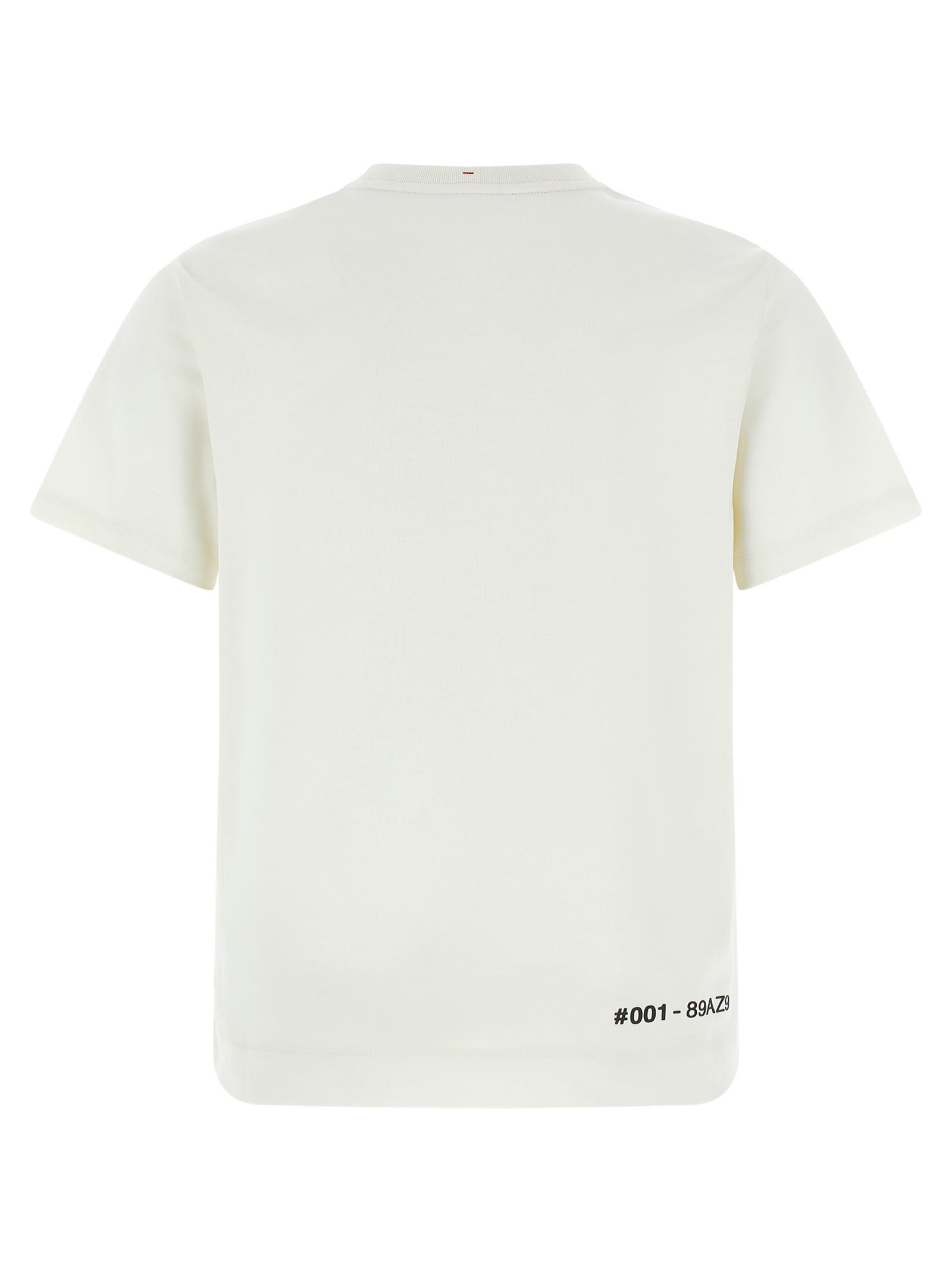 Moncler Crew Neck Printed Short Sleeve T-shirt In White