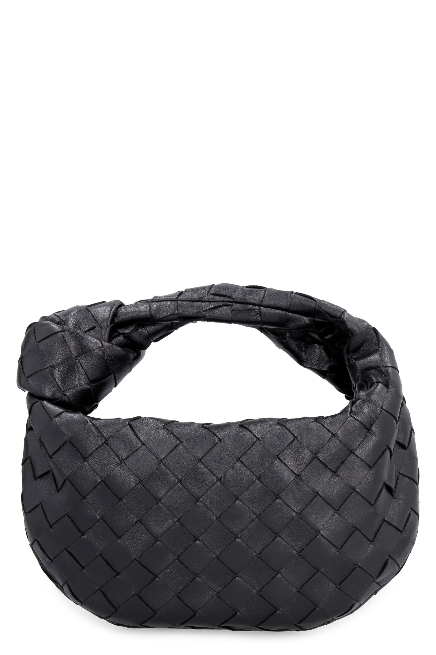 Bottega Veneta Mini Jodie Leather Bag In Black