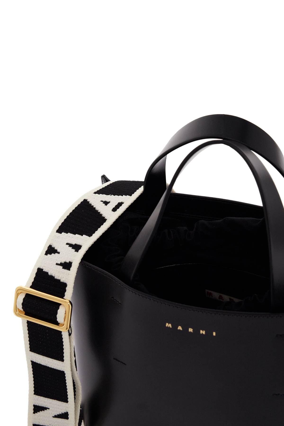 Shop Marni Small Museum Tote Bag In Black (black)