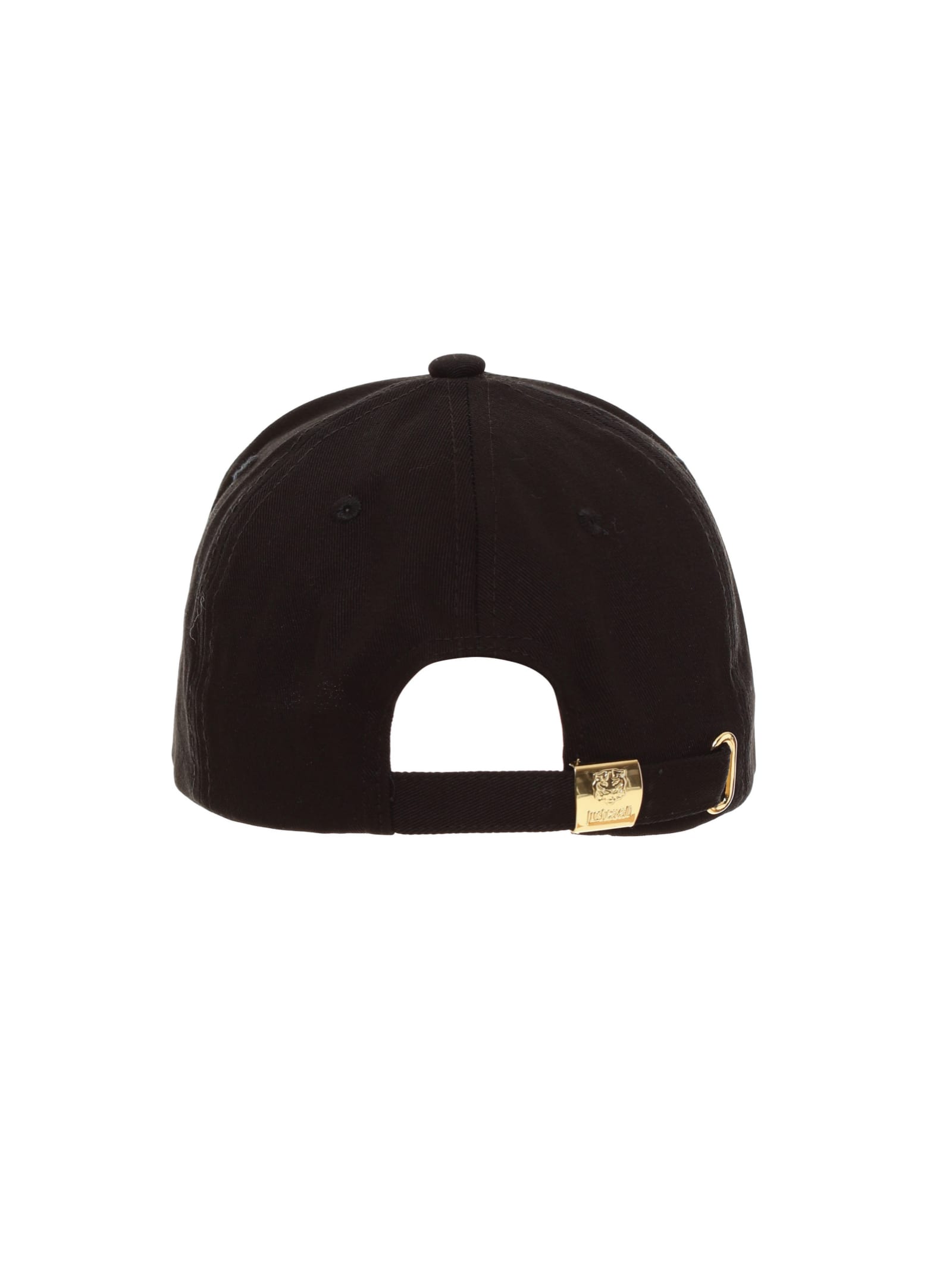 Just Cavalli Logo-embroidered Cotton Cap In Black