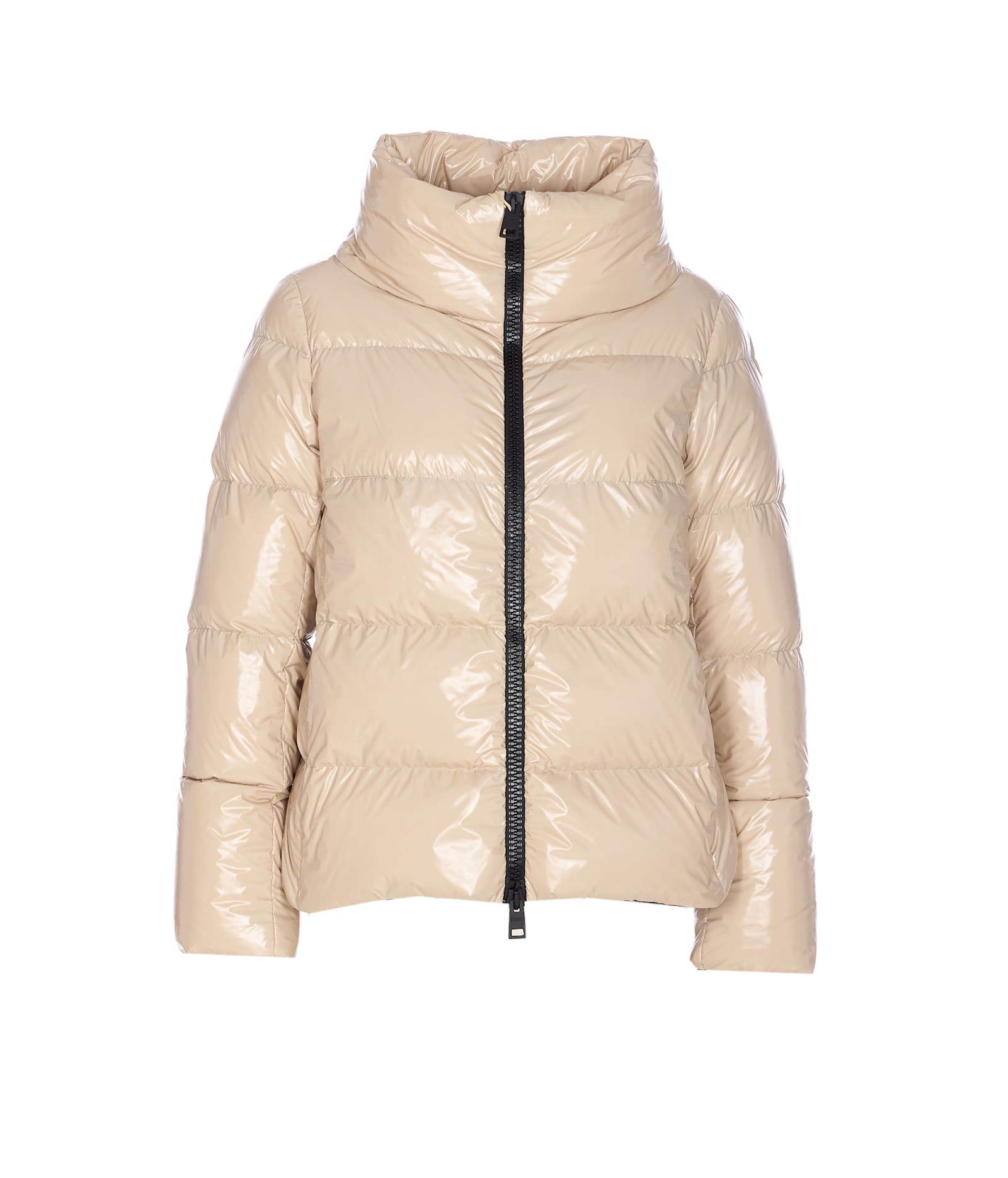 Herno Women Gloss Cape Down Jacket In Neutral