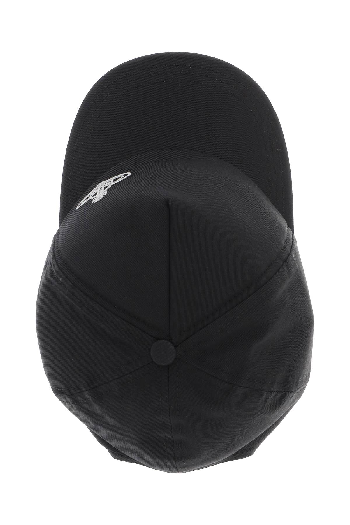 Shop Vivienne Westwood Baseball Cap With Embroidery In Black (black)