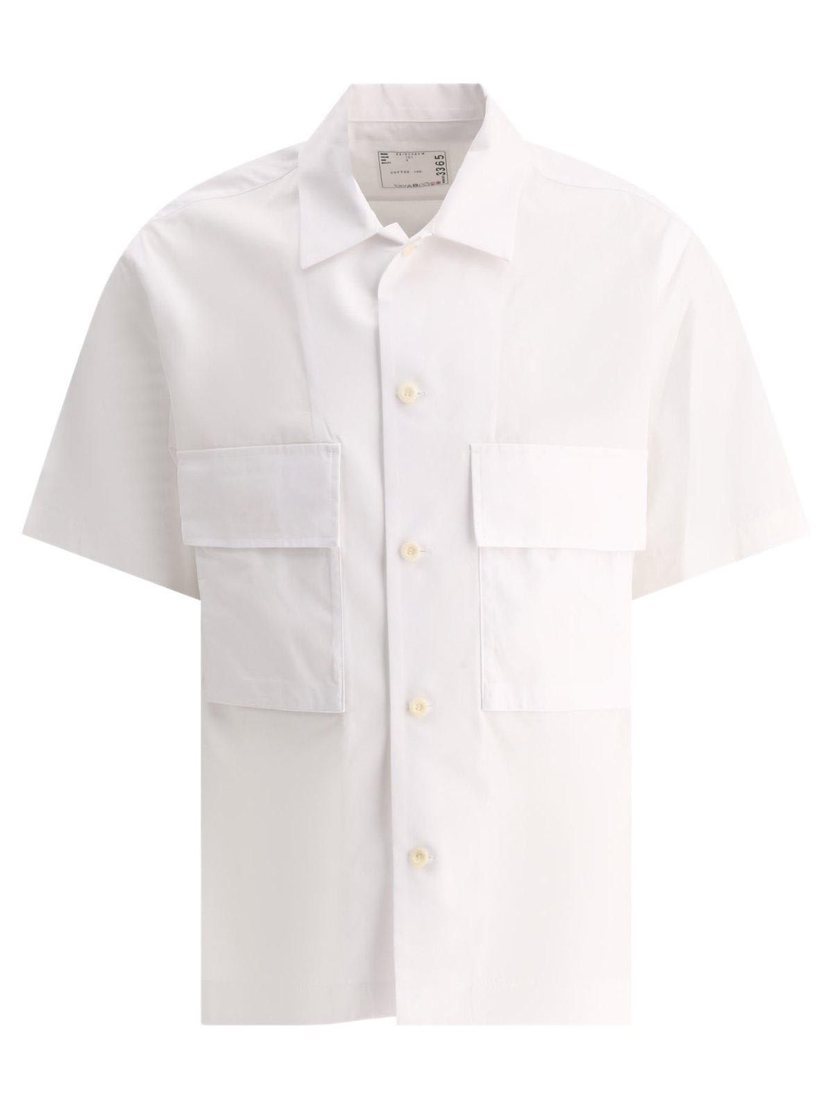 Sacai Short Sleeved Thomas Mason Poplin Shirt