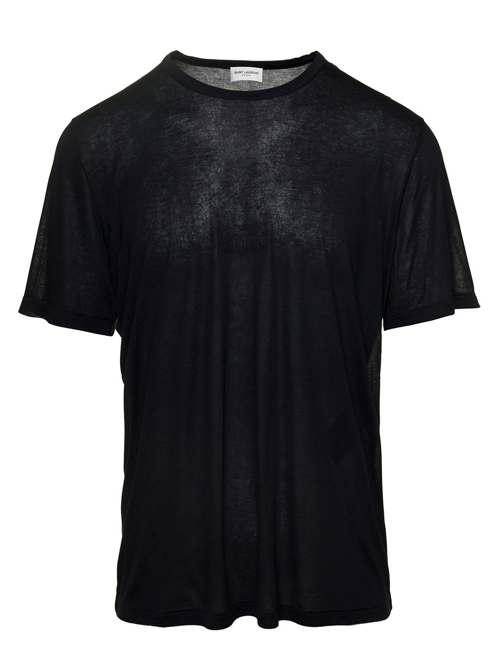 Saint Laurent T-shirt Col Rond (vo In Black